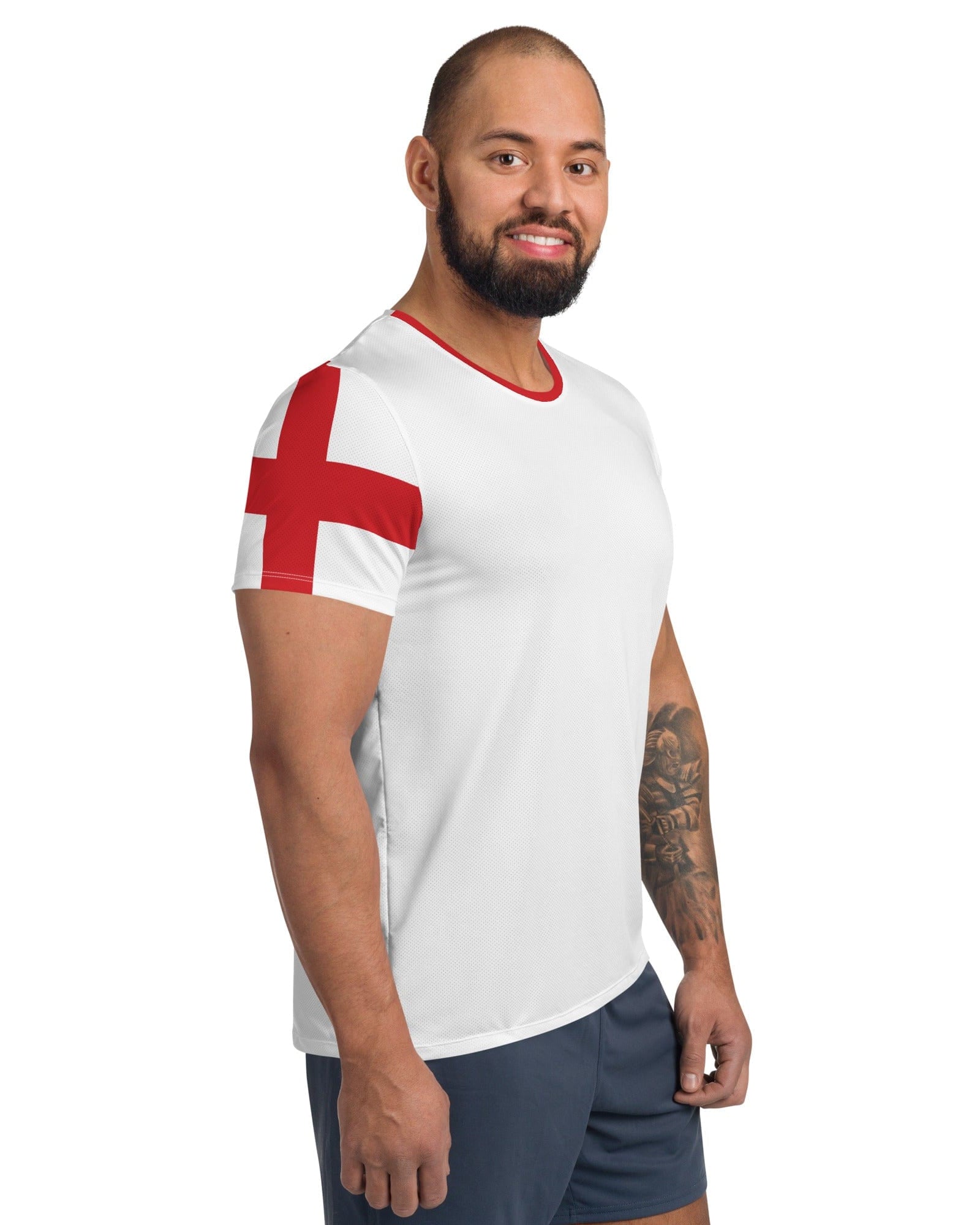 Jolly & Goode men's athletic shirts Flag of England Men's Workout Shirt Cheeky British Style