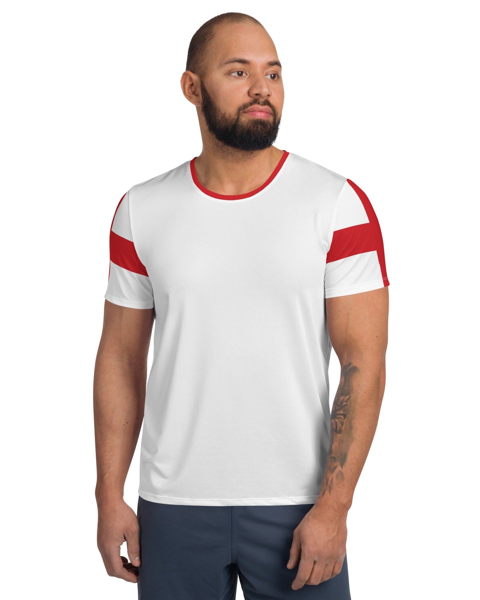 Jolly & Goode men's athletic shirts Flag of England Men's Workout Shirt Cheeky British Style