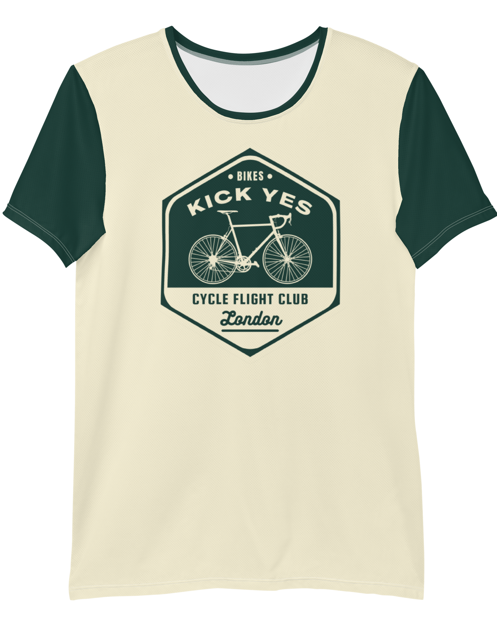 Jolly & Goode men's athletic shirts XS Bikes Kick Yes, Cycle Flight Club London Men's Athletic Shirt Cheeky British Style