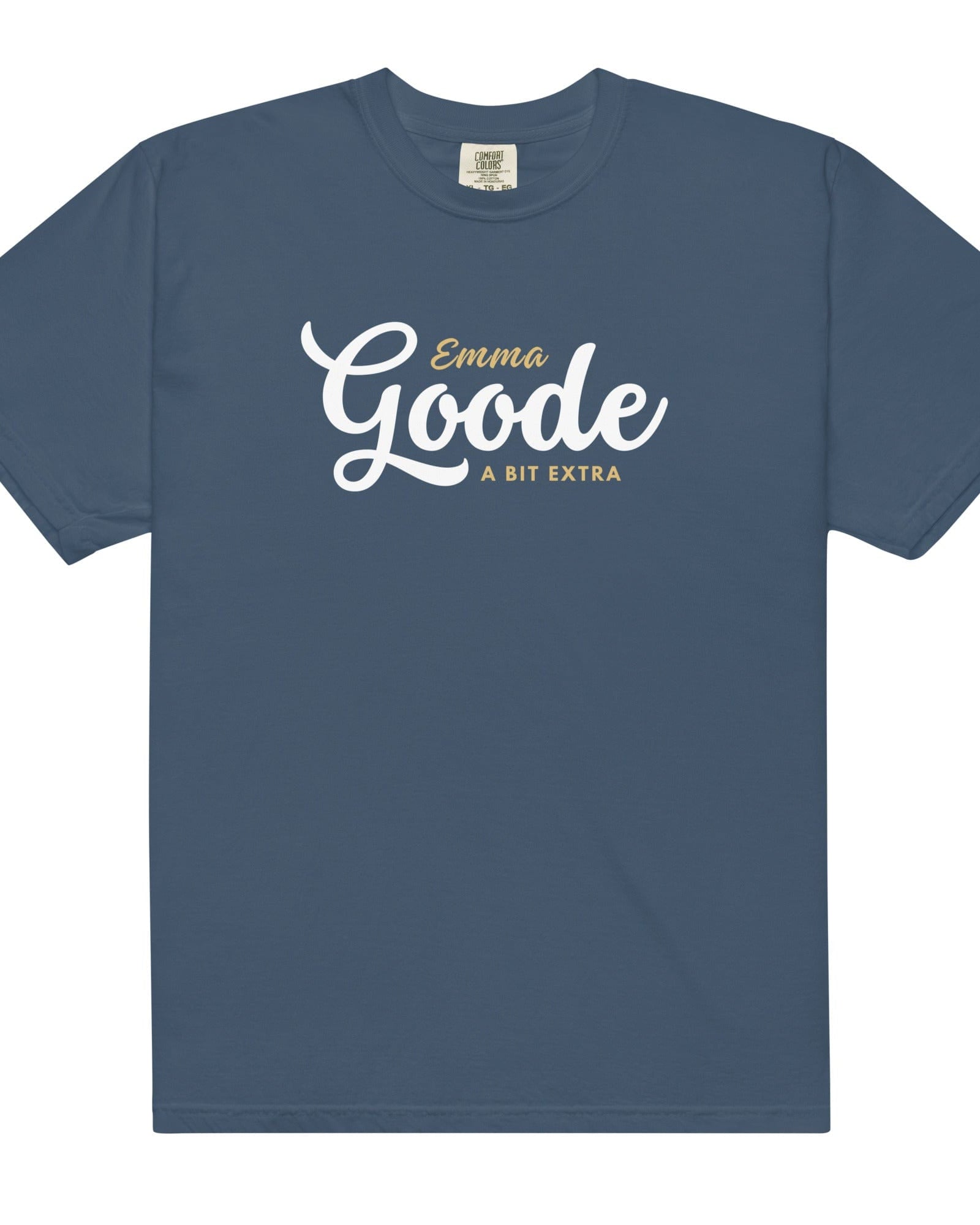 Jolly & Goode Midnight / S Emma Goode A Bit Extra Tee | Garment-dyed heavyweight cotton Cheeky British Style
