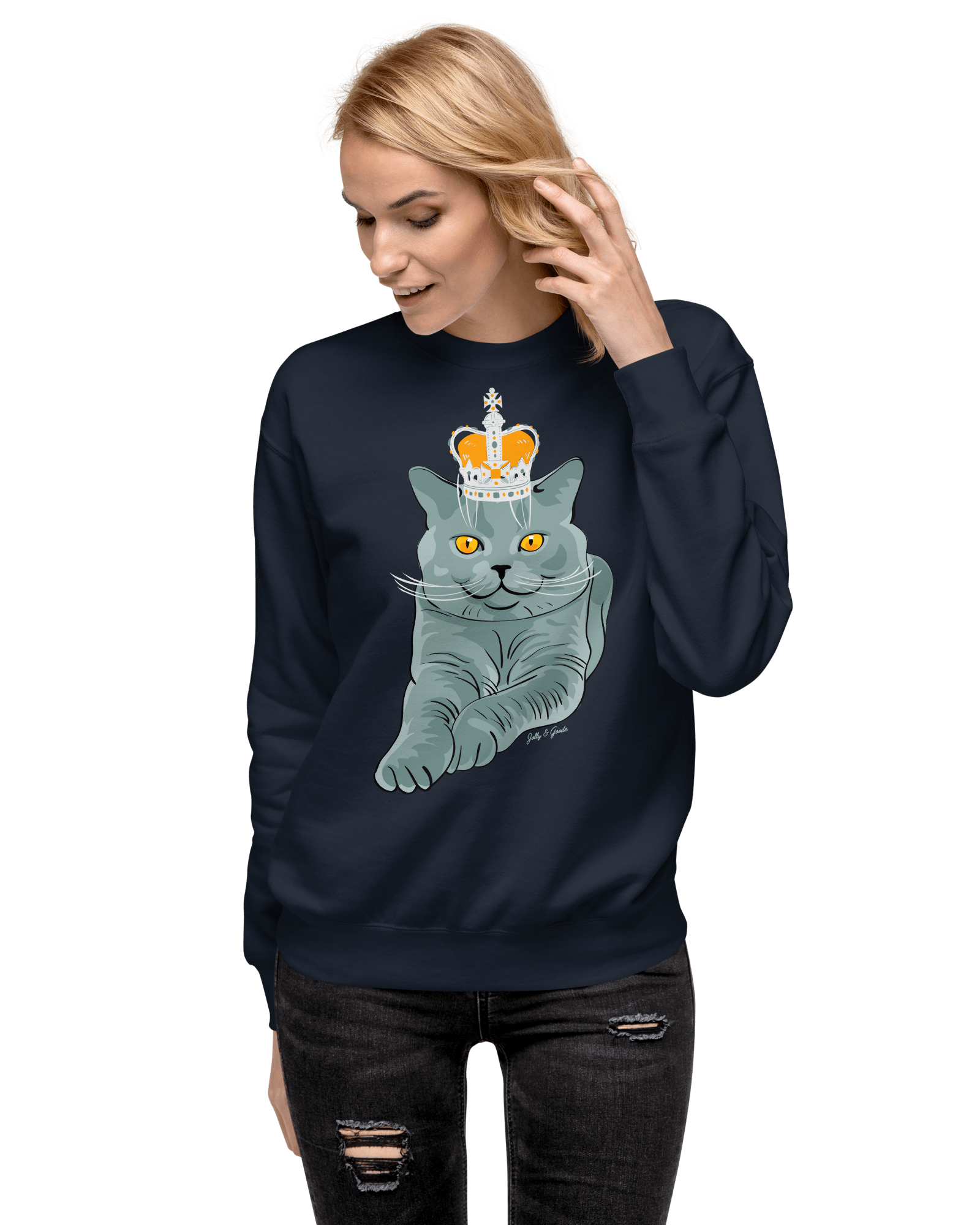 Jolly & Goode Navy Blazer / S British Blue Premium Sweatshirt Cheeky British Style