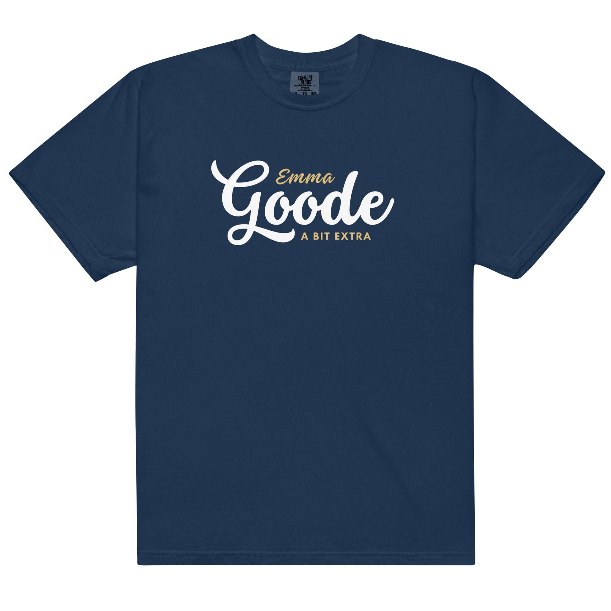 Jolly & Goode Navy / S Emma Goode A Bit Extra Tee | Garment-dyed heavyweight cotton Cheeky British Style