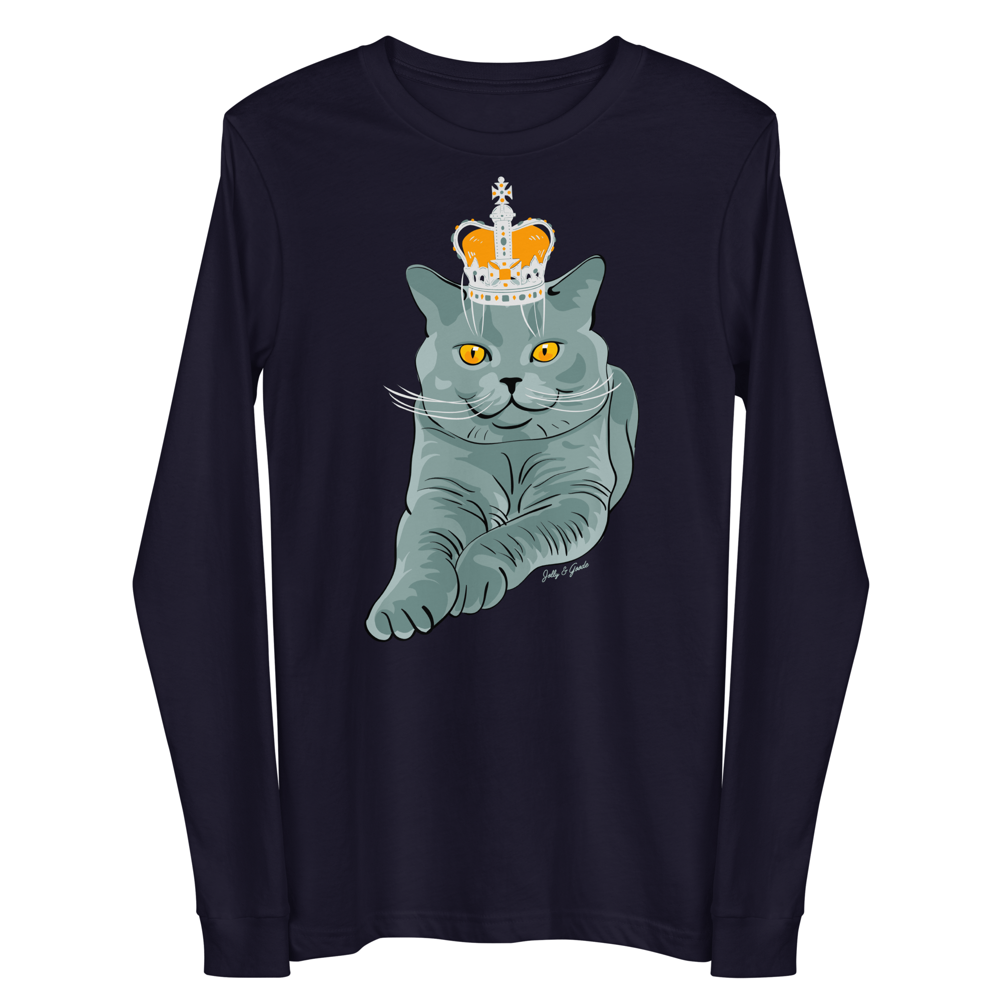 Jolly & Goode Navy / XS British Blue Long-Sleeve Shirt Cheeky British Style