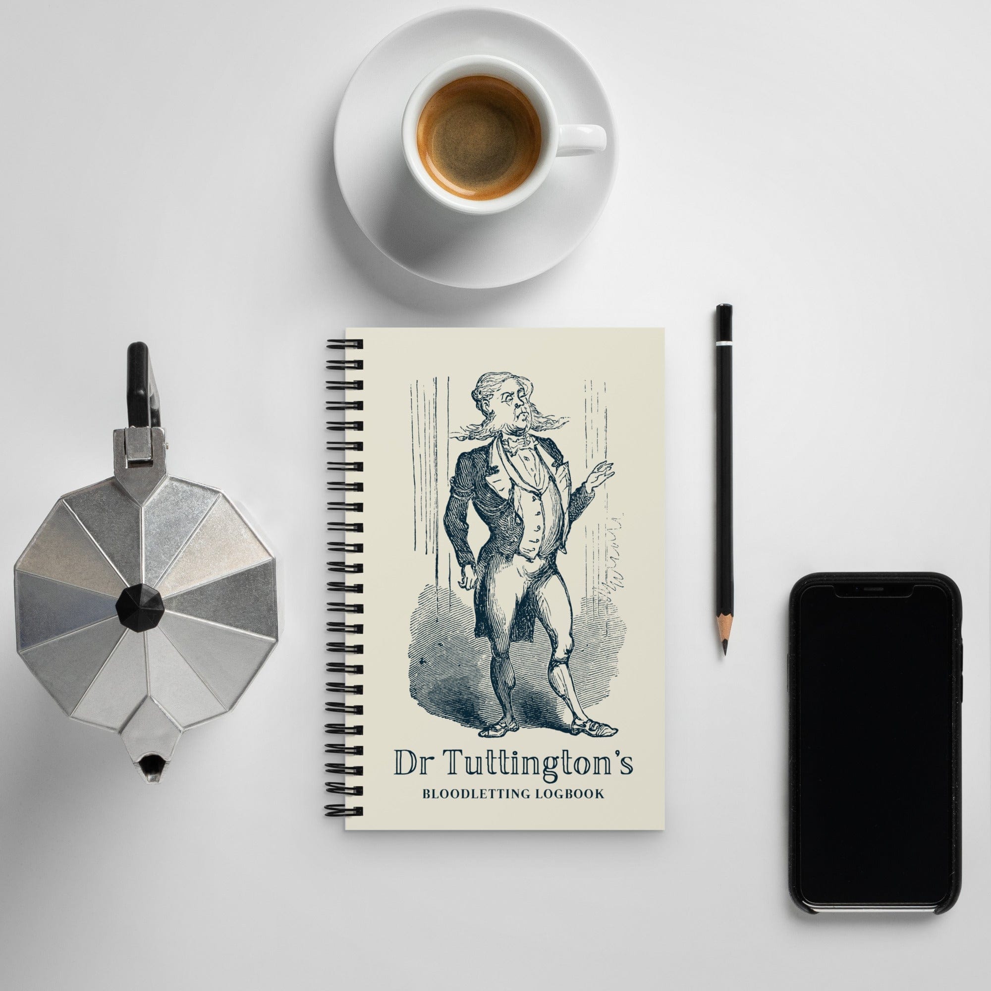 Jolly & Goode Notebooks & Notepads Dr Tuttington's Bloodletting Logbook Cheeky British Style