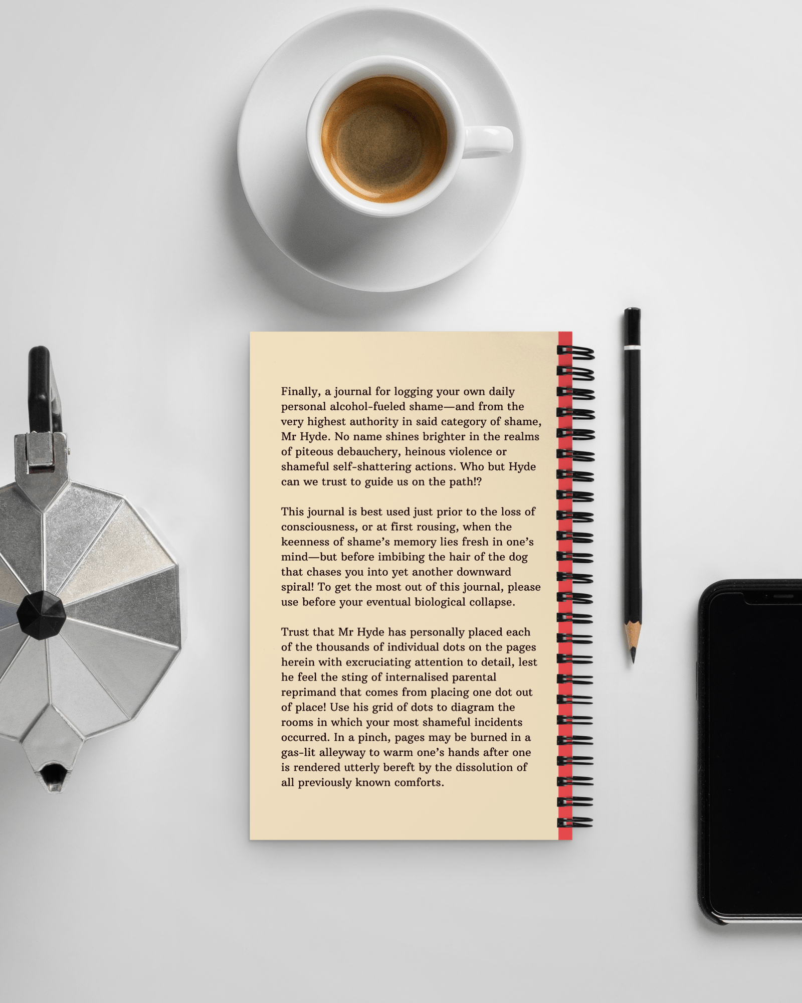 Jolly & Goode Notebooks & Notepads Mr Hyde's Shame Journal Cheeky British Style