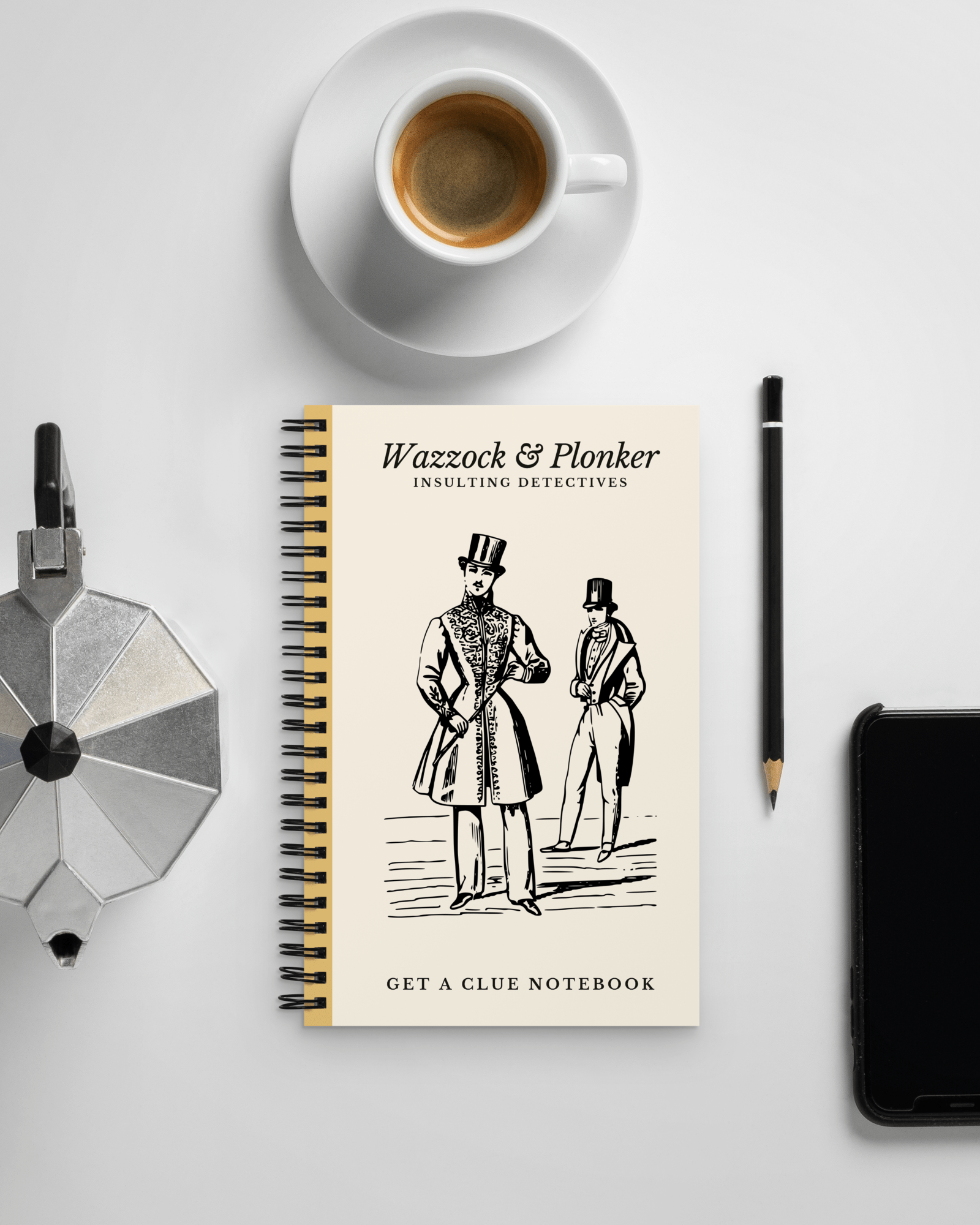 Jolly & Goode Notebooks & Notepads Wazzock & Plonker Get a Clue Notebook Cheeky British Style
