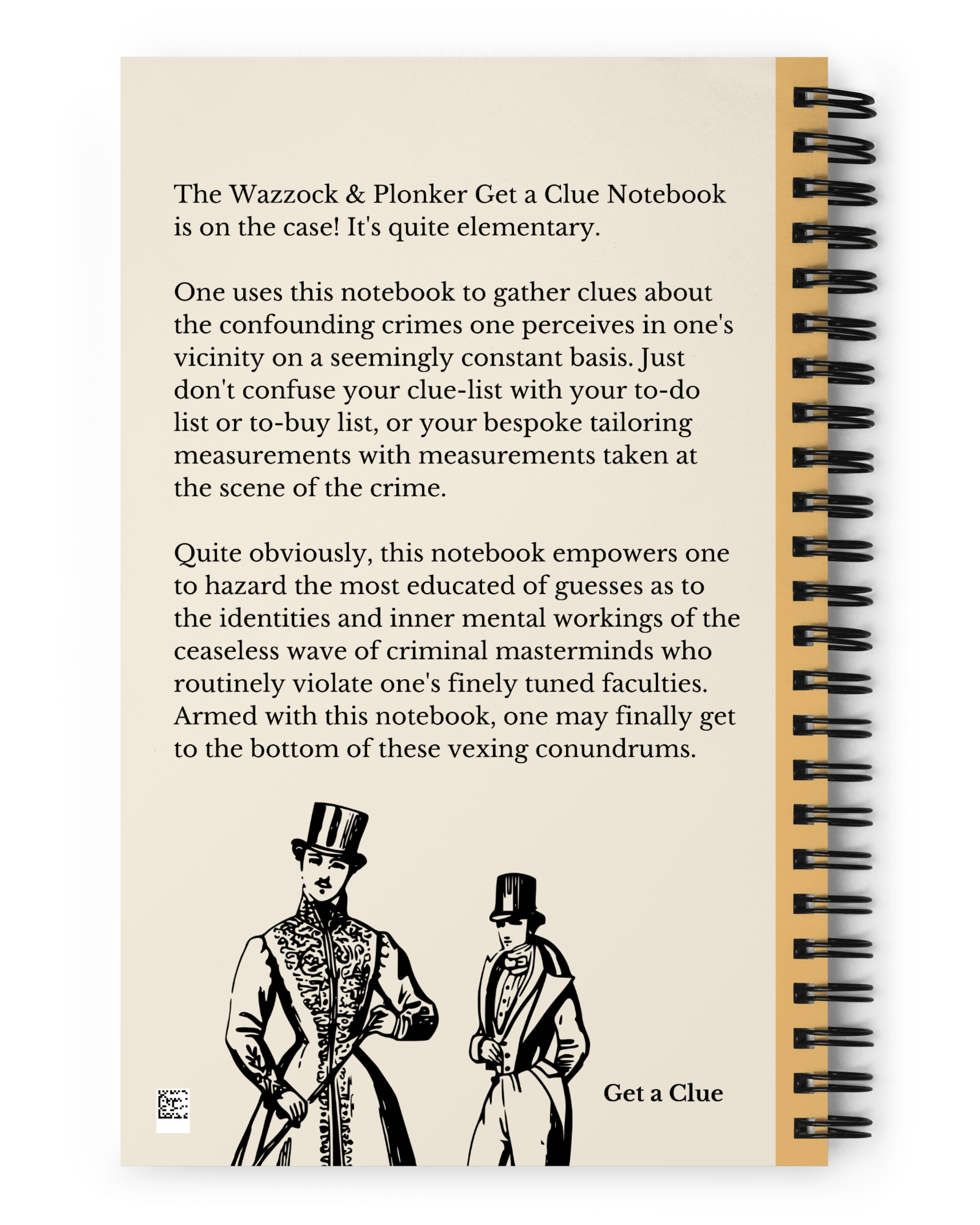 Jolly & Goode Notebooks & Notepads Wazzock & Plonker Get a Clue Notebook Cheeky British Style