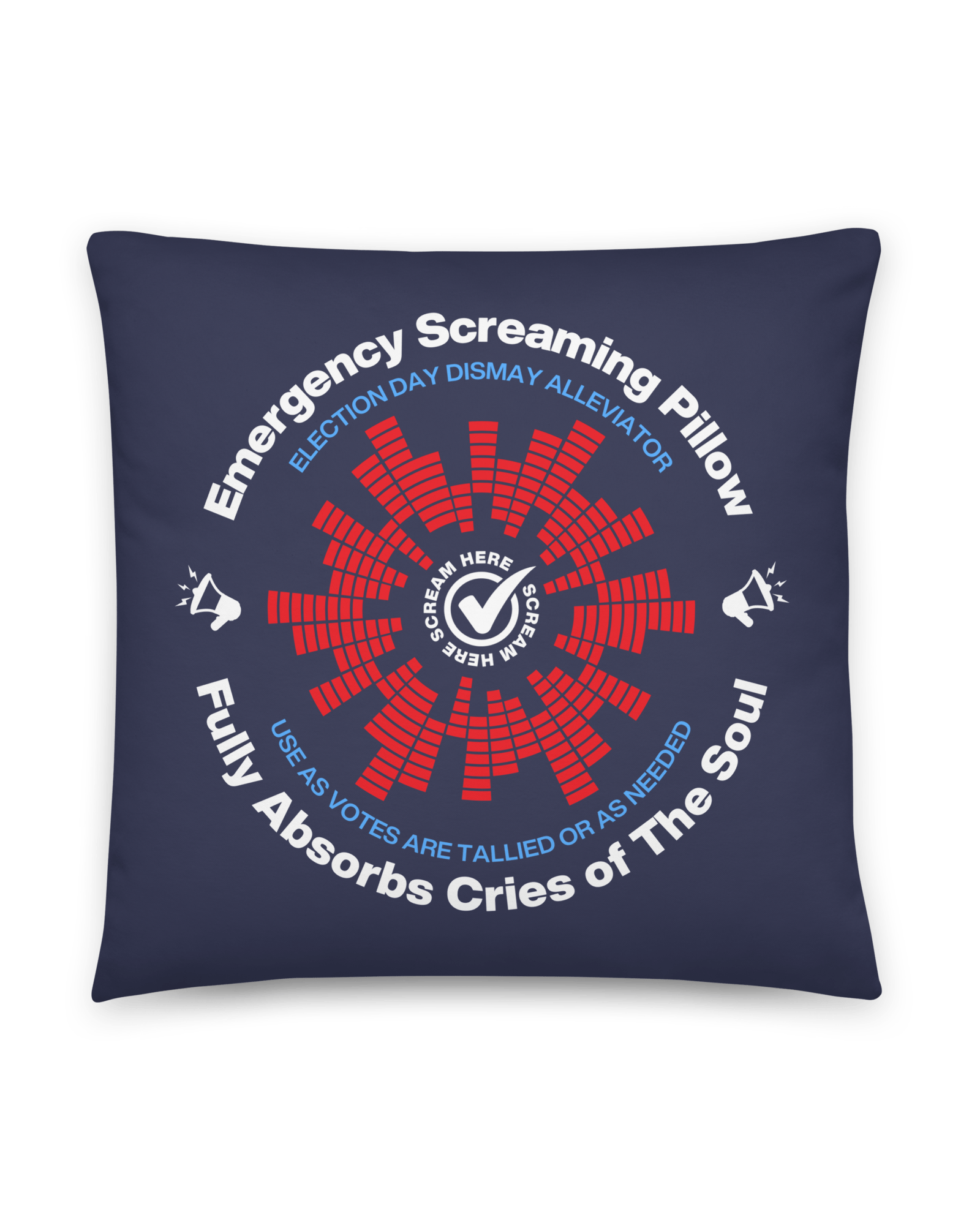 Jolly & Goode Pillow Election Day Emergency Screaming Pillow Cheeky British Style