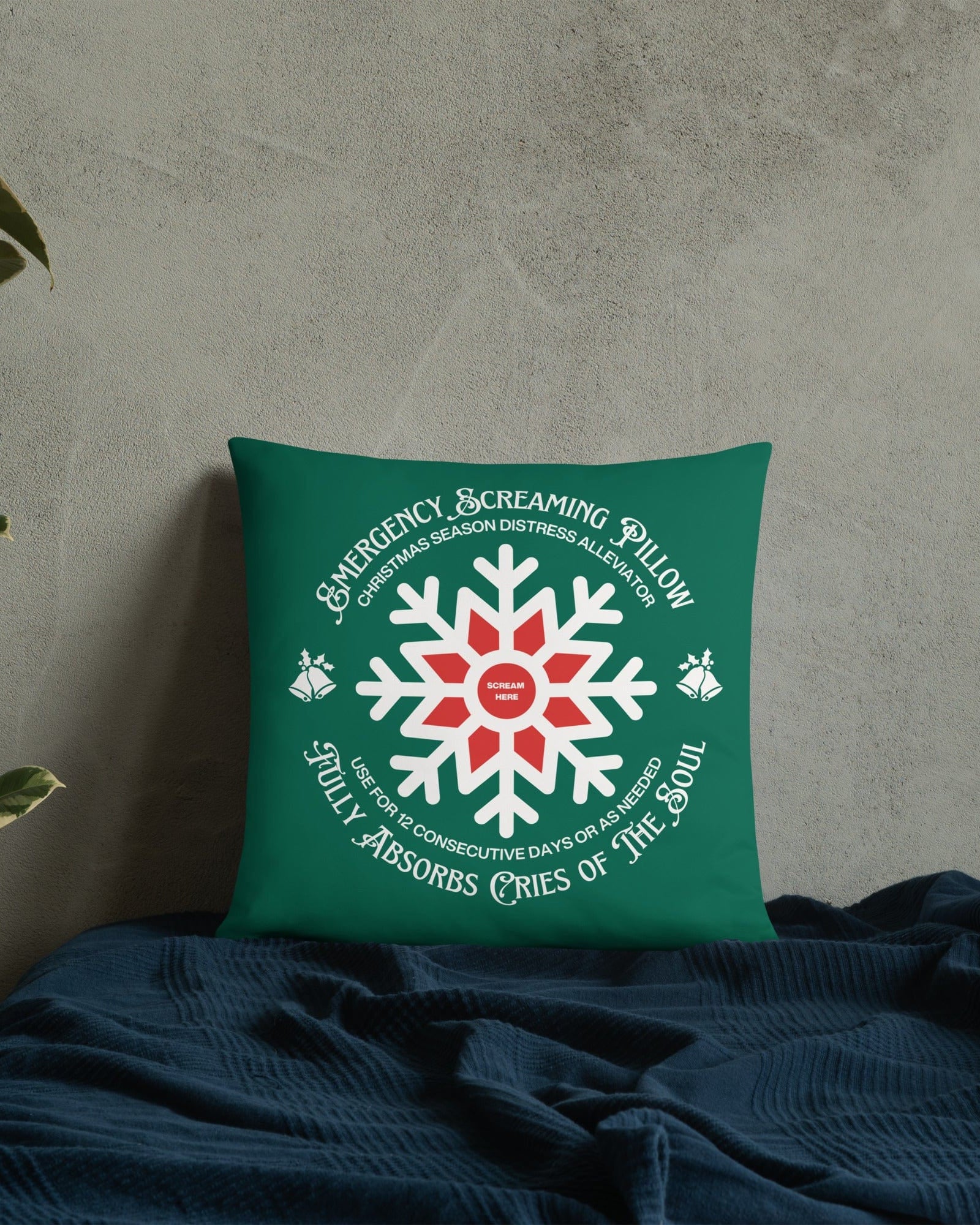 Jolly & Goode Pillow Emergency Screaming Pillow | Christmas Edition Cheeky British Style