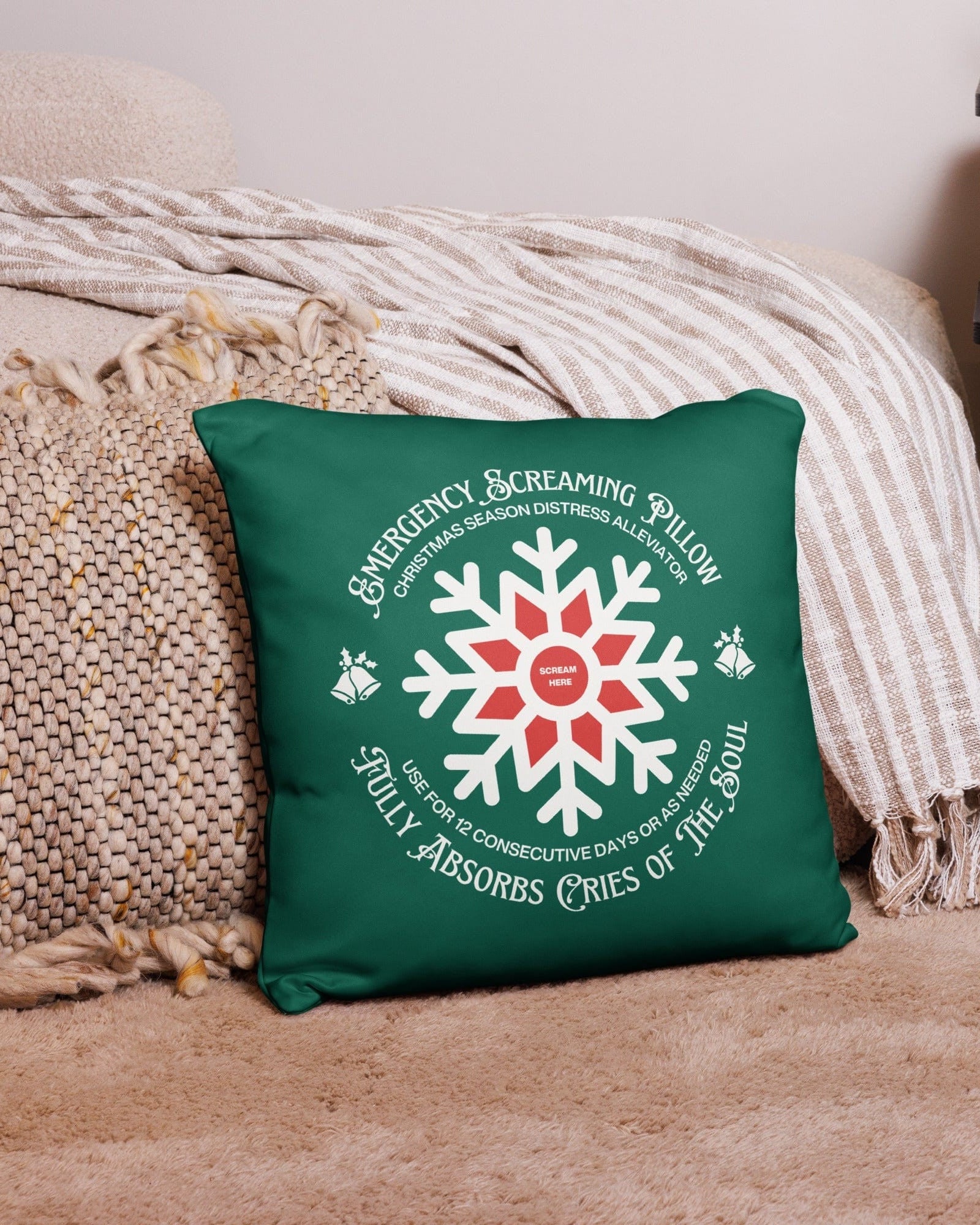 Jolly & Goode Pillow Emergency Screaming Pillow | Christmas Edition Cheeky British Style