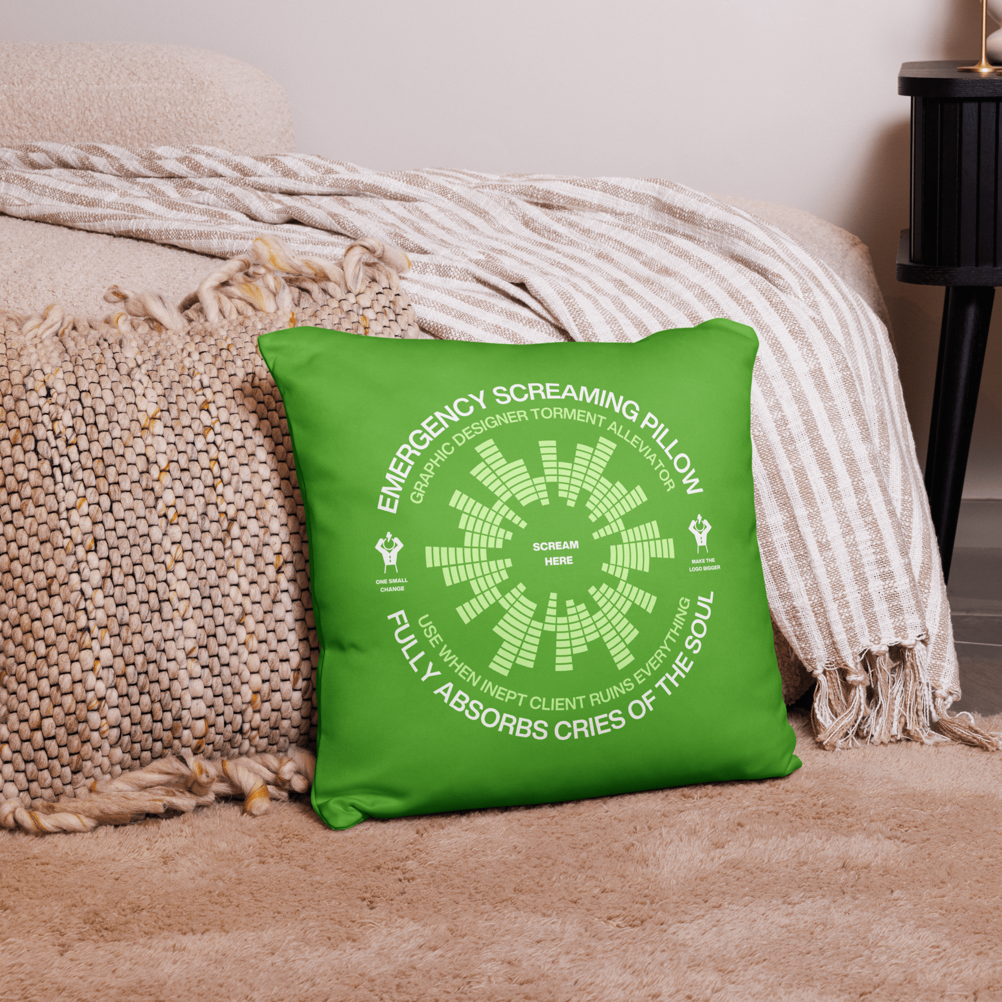 Jolly & Goode Pillow Emergency Screaming Pillow | Graphic Designer Edition Cheeky British Style