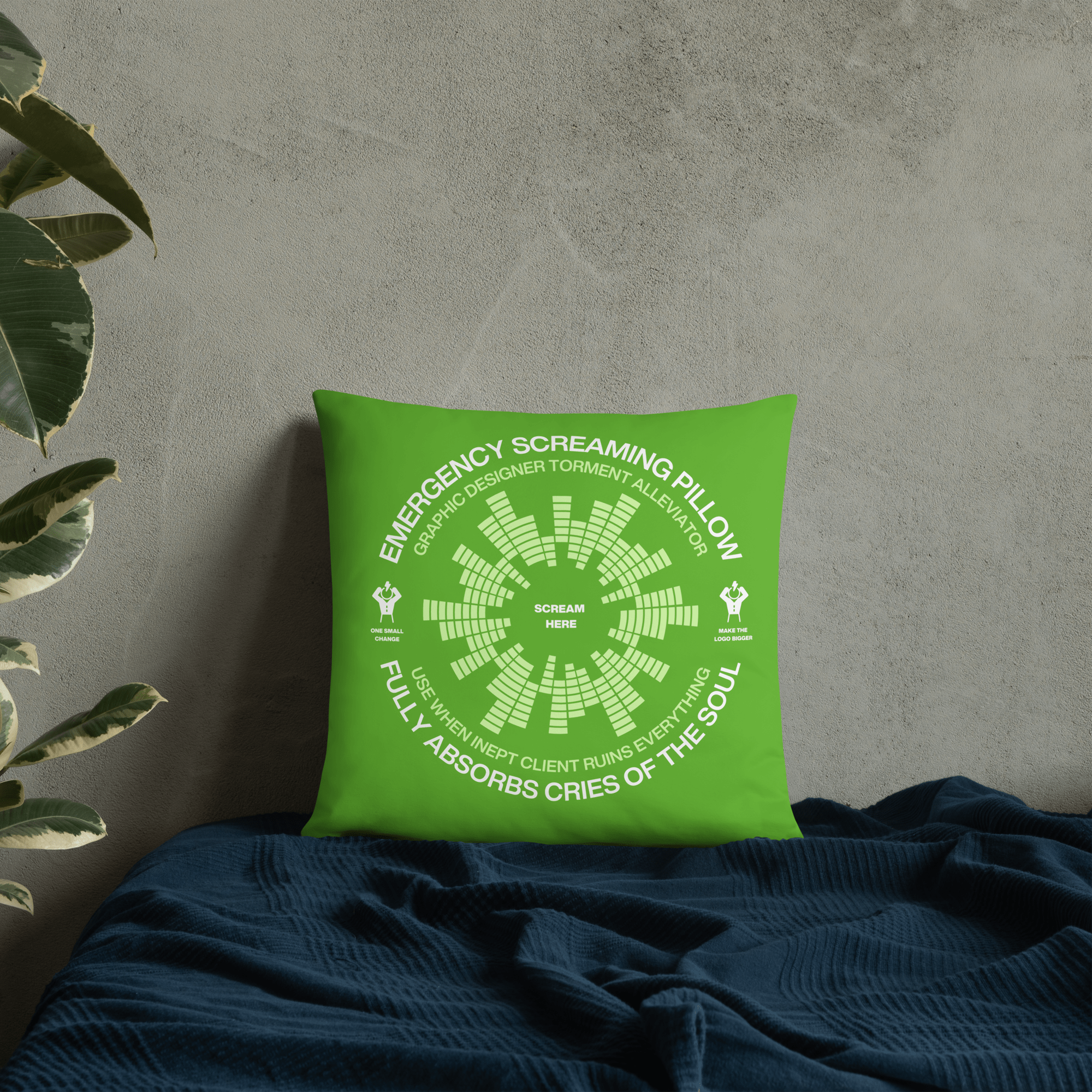 Jolly & Goode Pillow Emergency Screaming Pillow | Graphic Designer Edition Cheeky British Style