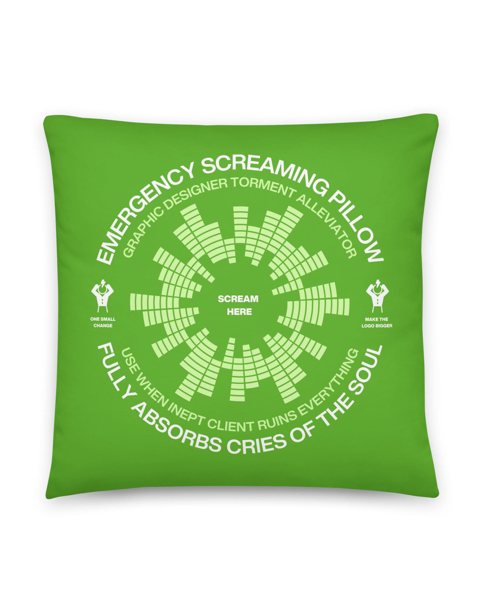 Jolly & Goode Pillow Emergency Screaming Pillow | Graphic Designer Edition Cheeky British Style