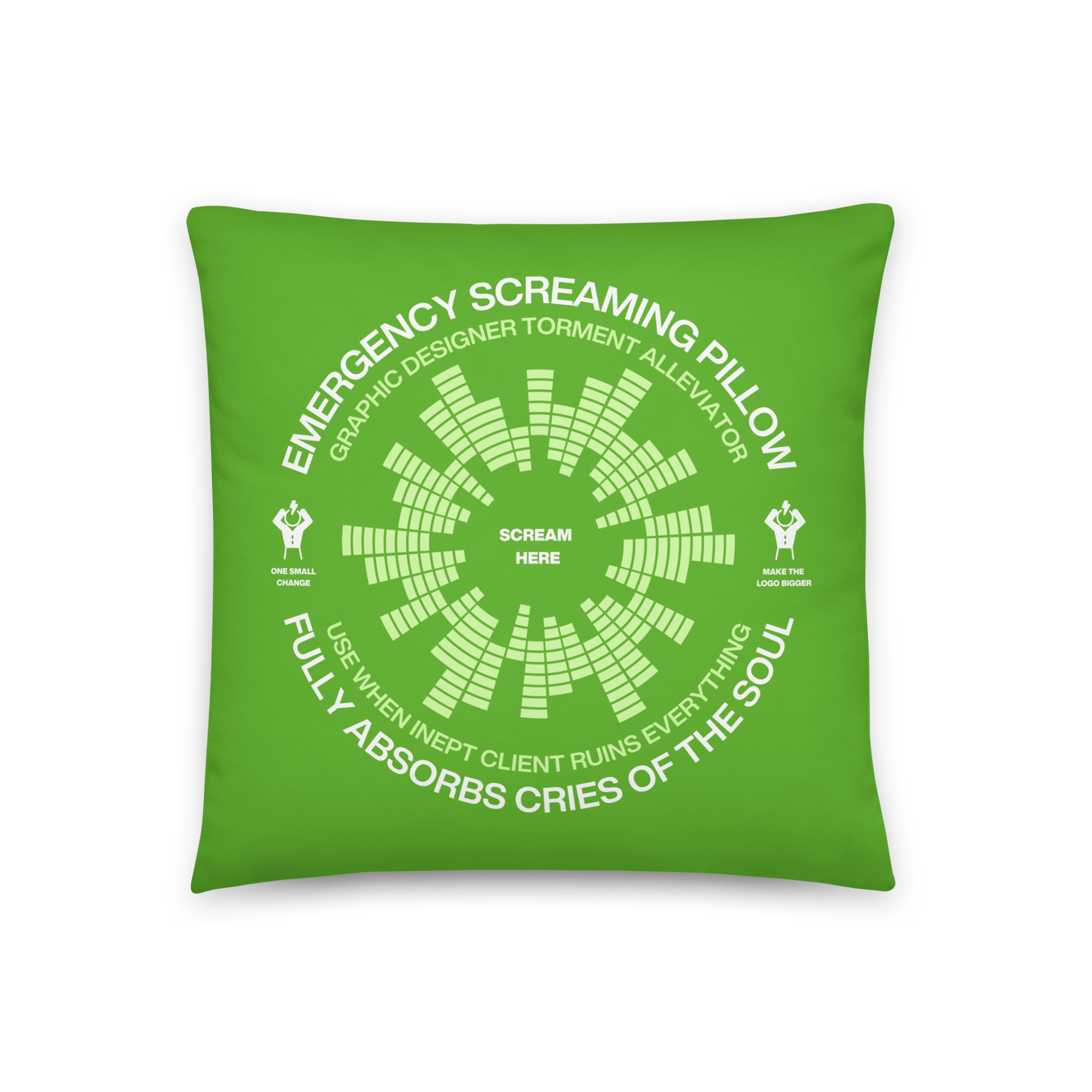 Jolly & Goode Pillow Emergency Screaming Pillow | Graphic Designer Edition Cheeky British Style
