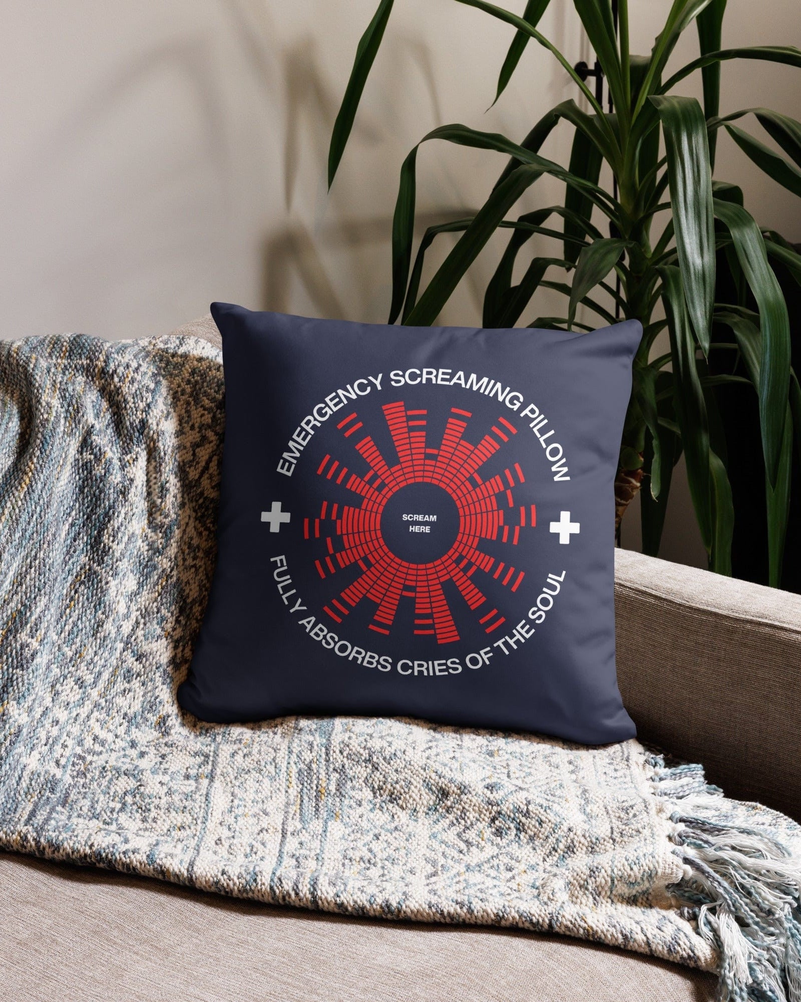 Jolly & Goode Pillow Emergency Screaming Pillow in Am I Blue Cheeky British Style