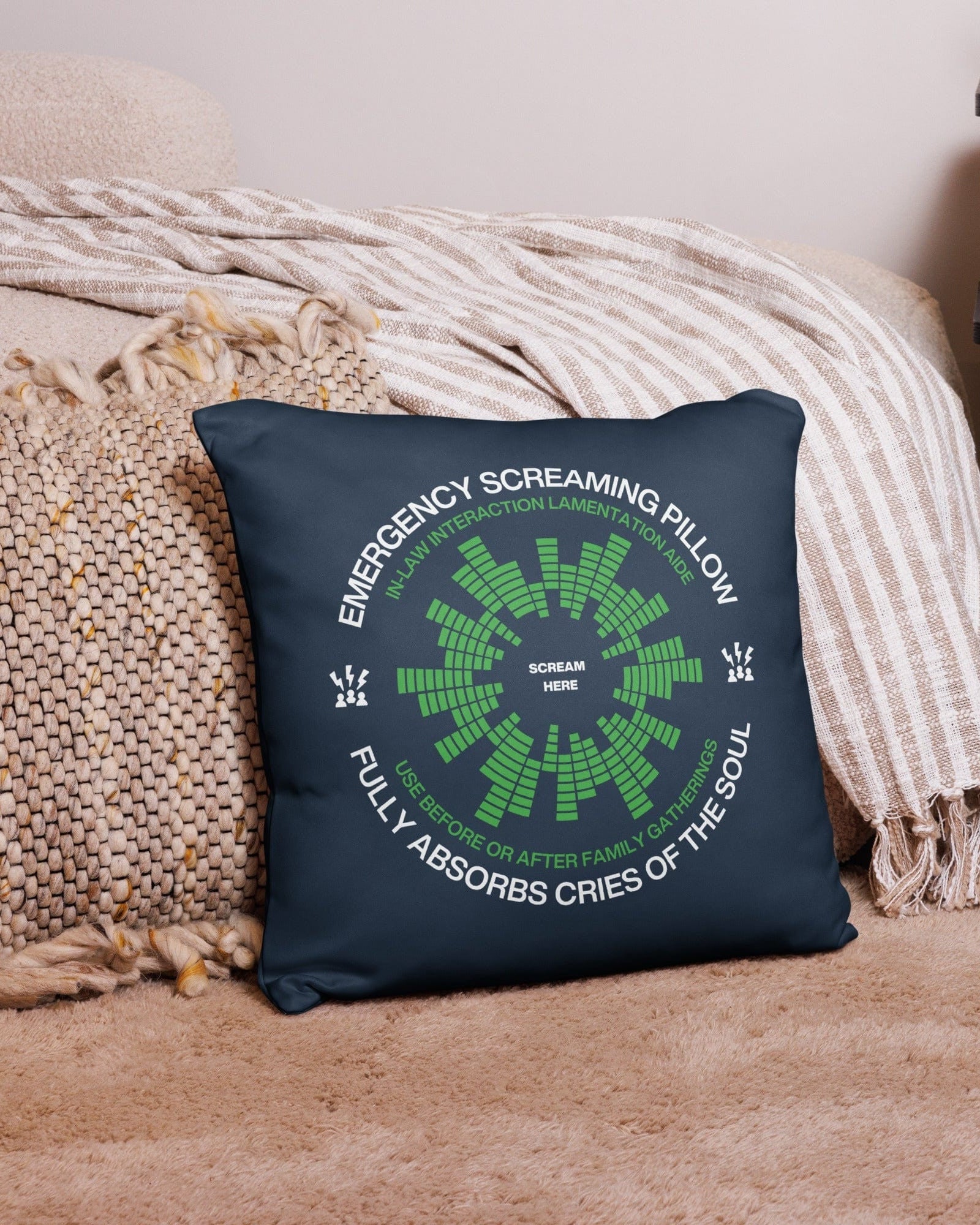 Jolly & Goode Pillow Emergency Screaming Pillow | In-Law Edition Cheeky British Style
