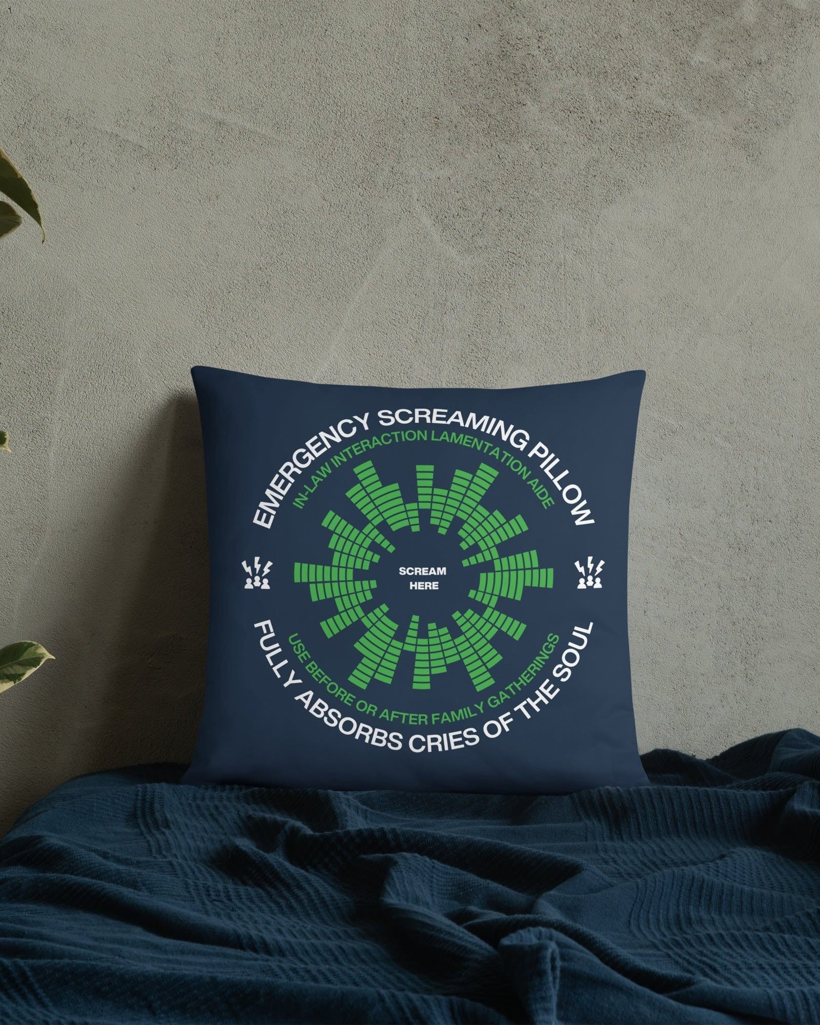 Jolly & Goode Pillow Emergency Screaming Pillow | In-Law Edition Cheeky British Style