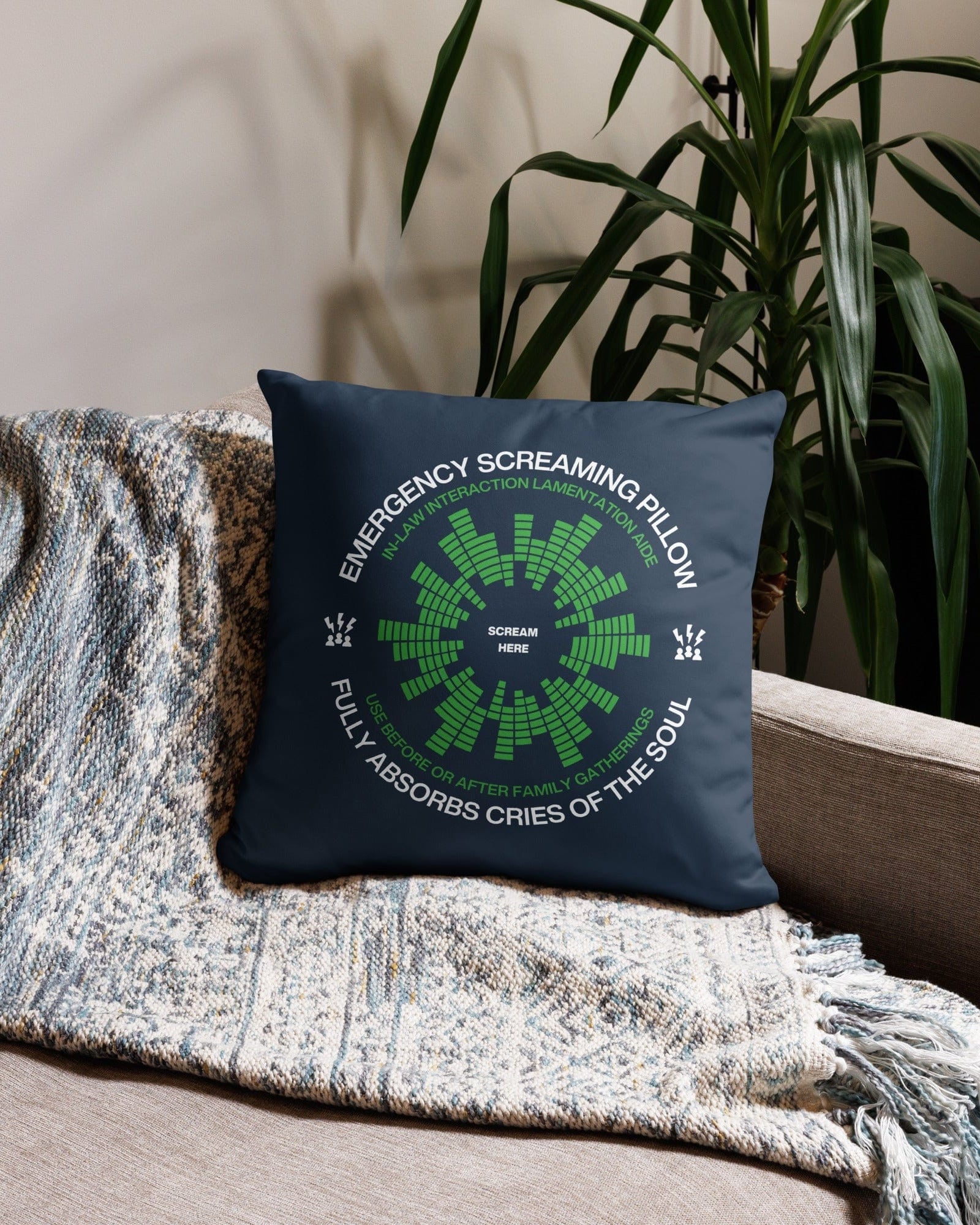 Jolly & Goode Pillow Emergency Screaming Pillow | In-Law Edition Cheeky British Style