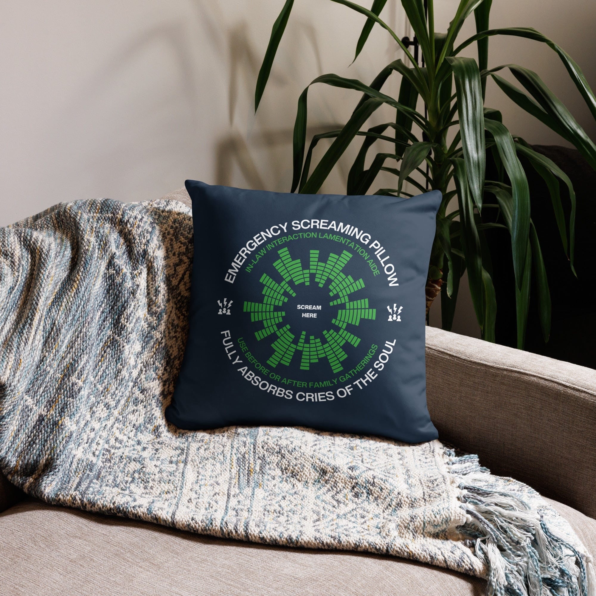 Jolly & Goode Pillow Emergency Screaming Pillow | In-Law Edition Cheeky British Style