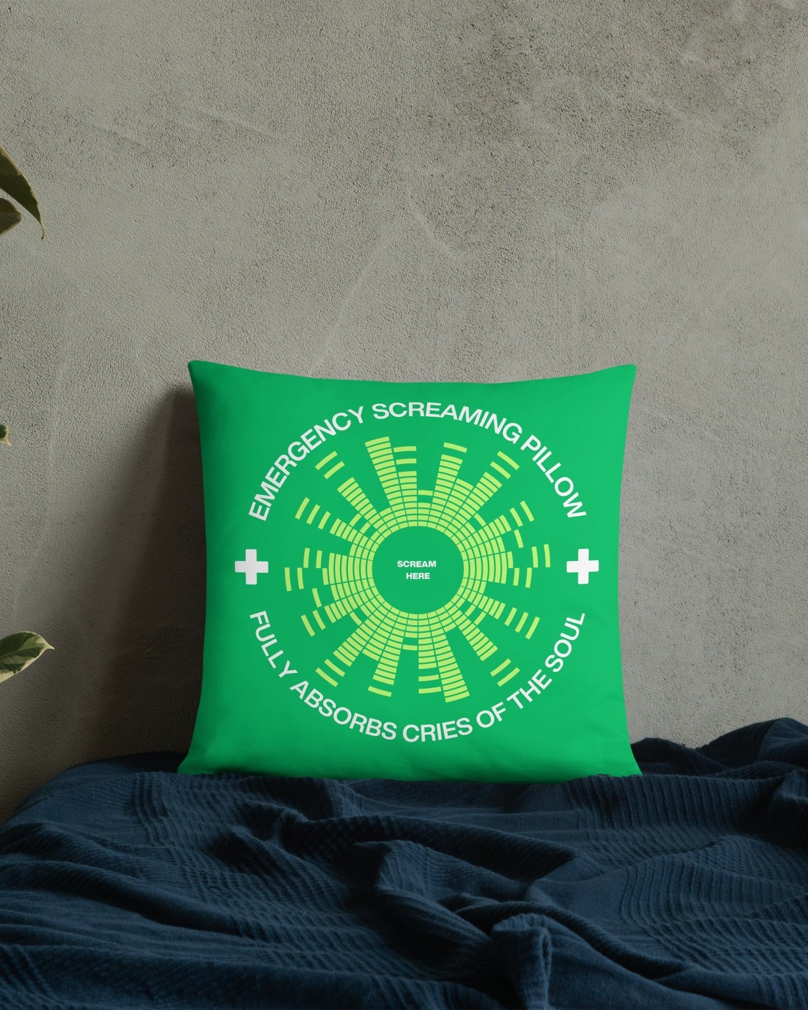 Jolly & Goode Pillow Emergency Screaming Pillow in Smashing Green Cheeky British Style
