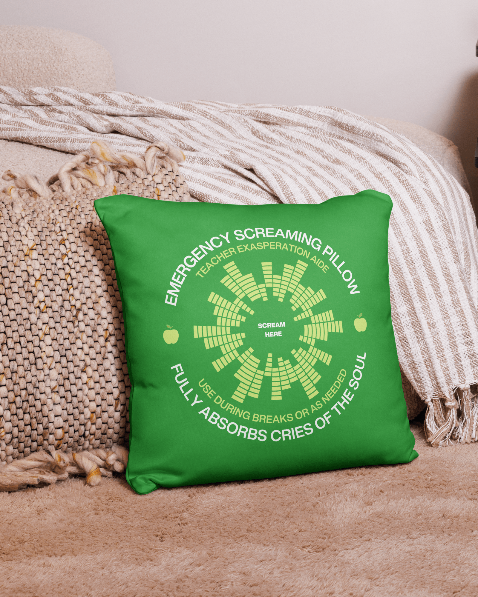 Jolly & Goode Pillow Emergency Screaming Pillow | Teacher Edition Cheeky British Style