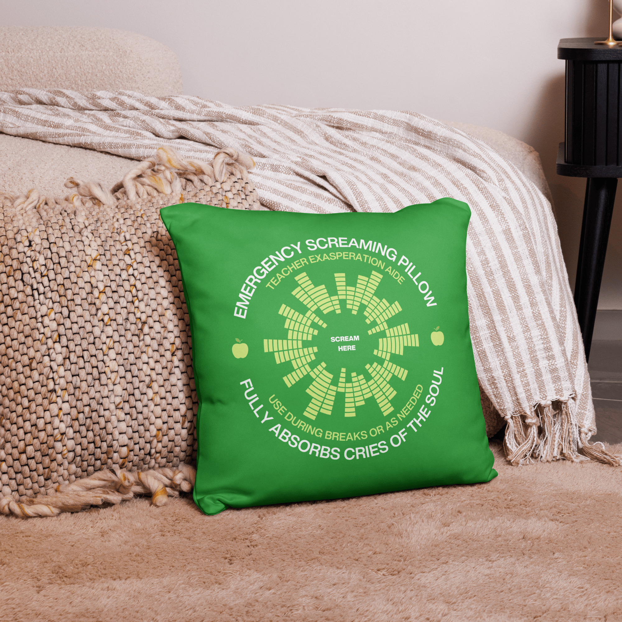 Jolly & Goode Pillow Emergency Screaming Pillow | Teacher Edition Cheeky British Style
