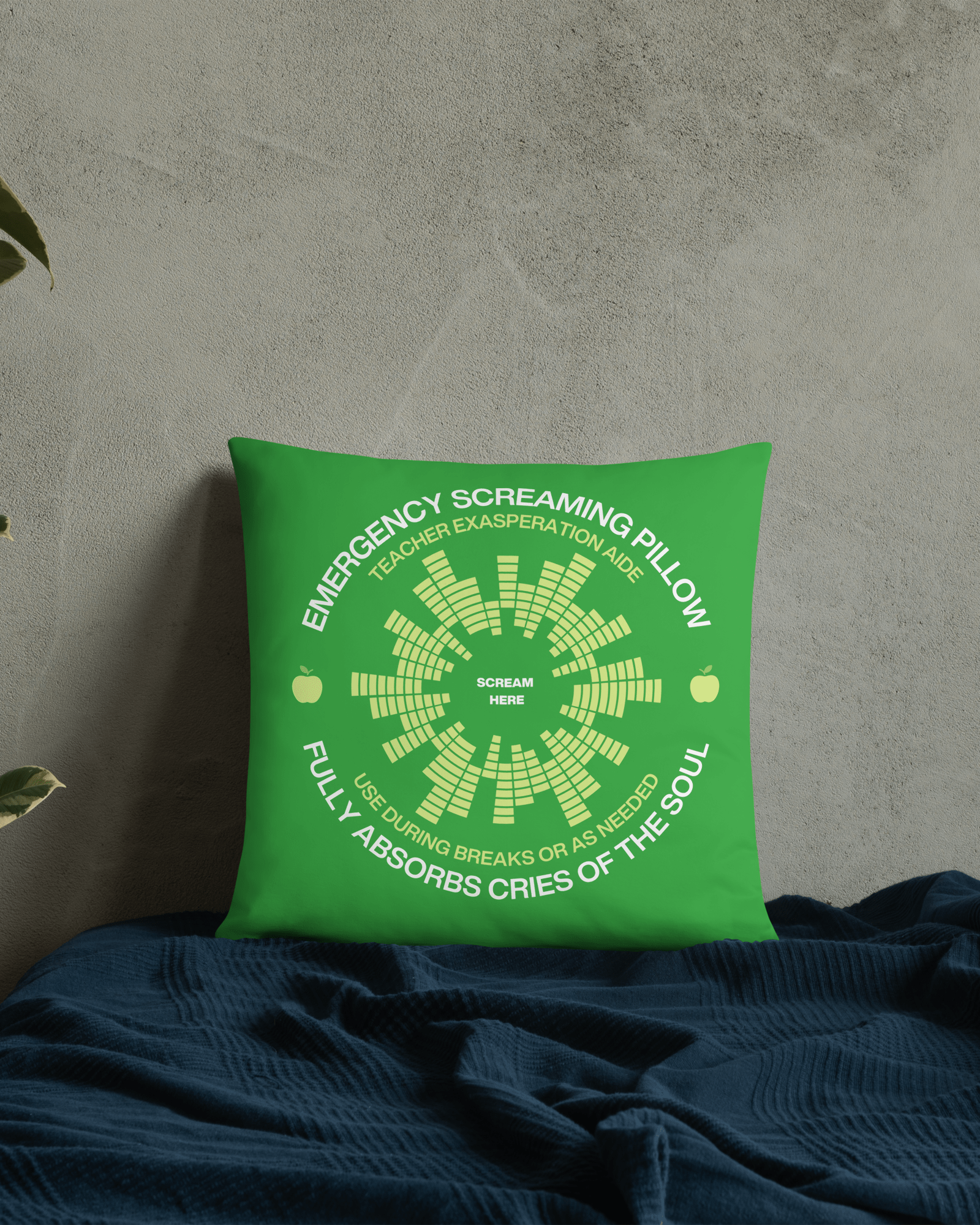 Jolly & Goode Pillow Emergency Screaming Pillow | Teacher Edition Cheeky British Style
