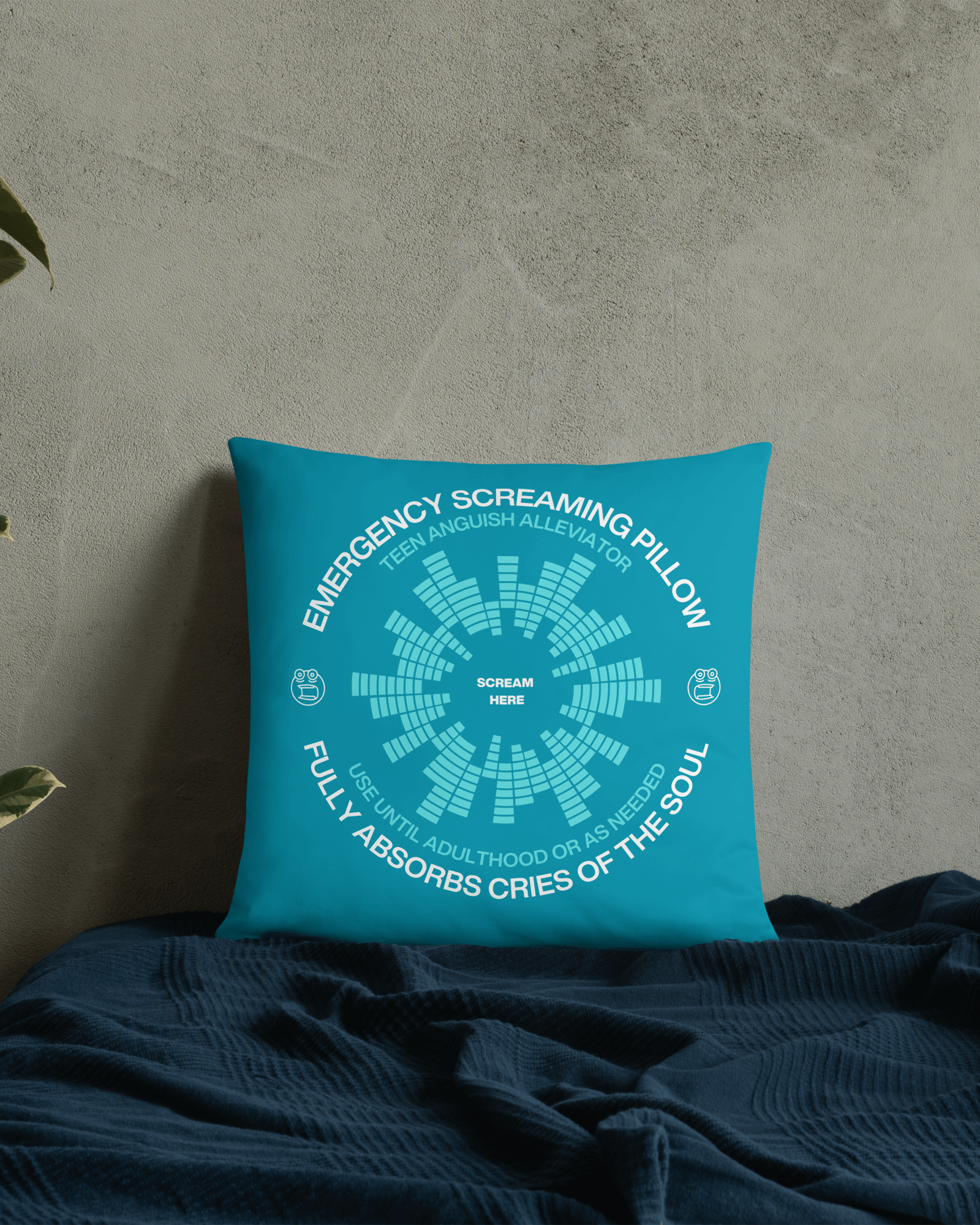 Jolly & Goode Pillow Emergency Screaming Pillow | Teen Edition Cheeky British Style