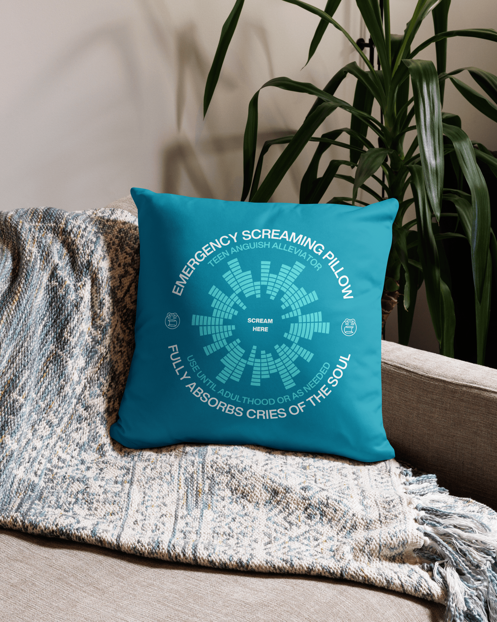 Jolly & Goode Pillow Emergency Screaming Pillow | Teen Edition Cheeky British Style