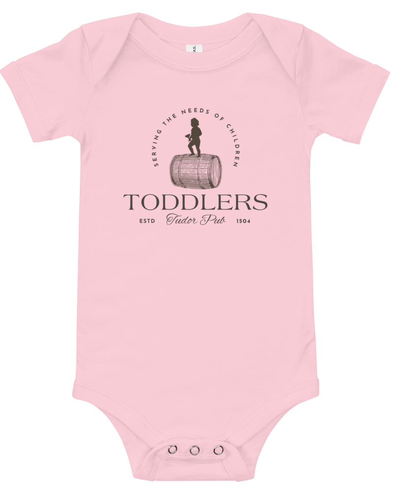 Jolly & Goode Pink / 3-6m Toddlers Tudor Pub Onesie Cheeky British Style