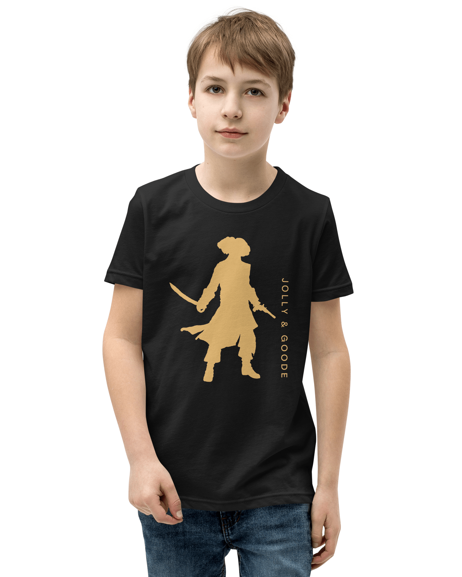Jolly & Goode Pirate Silhouette Kids T-Shirt Black / S kids t-shirts Jolly & Goode