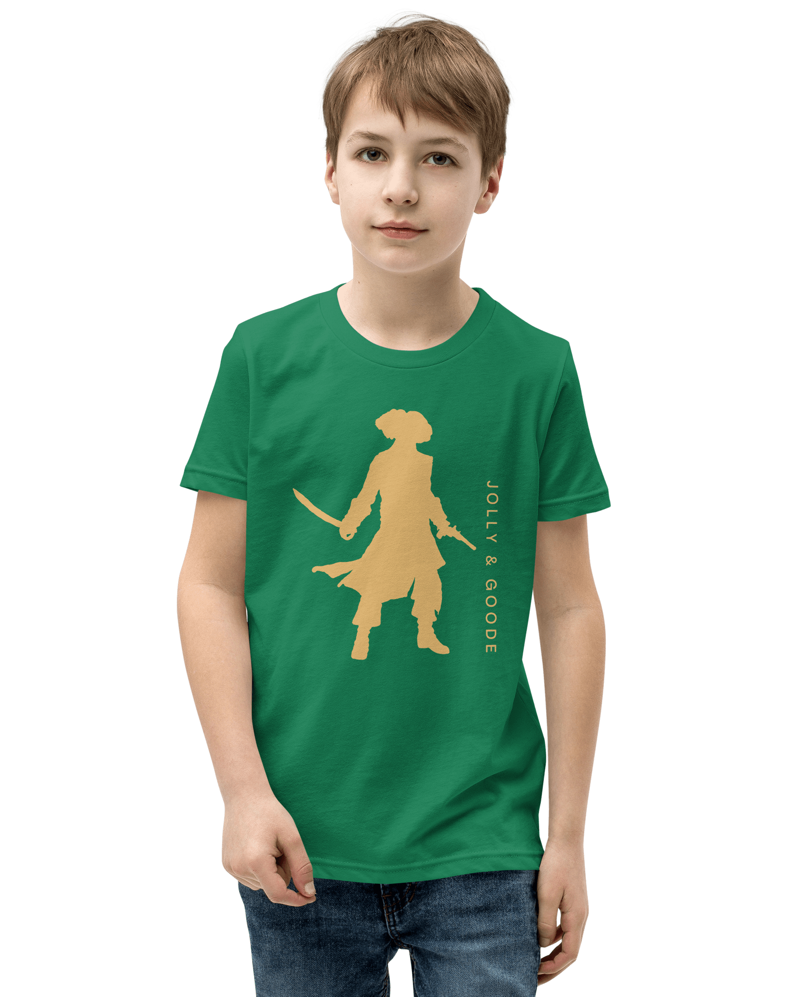 Jolly & Goode Pirate Silhouette Kids T-Shirt Kelly / S kids t-shirts Jolly & Goode