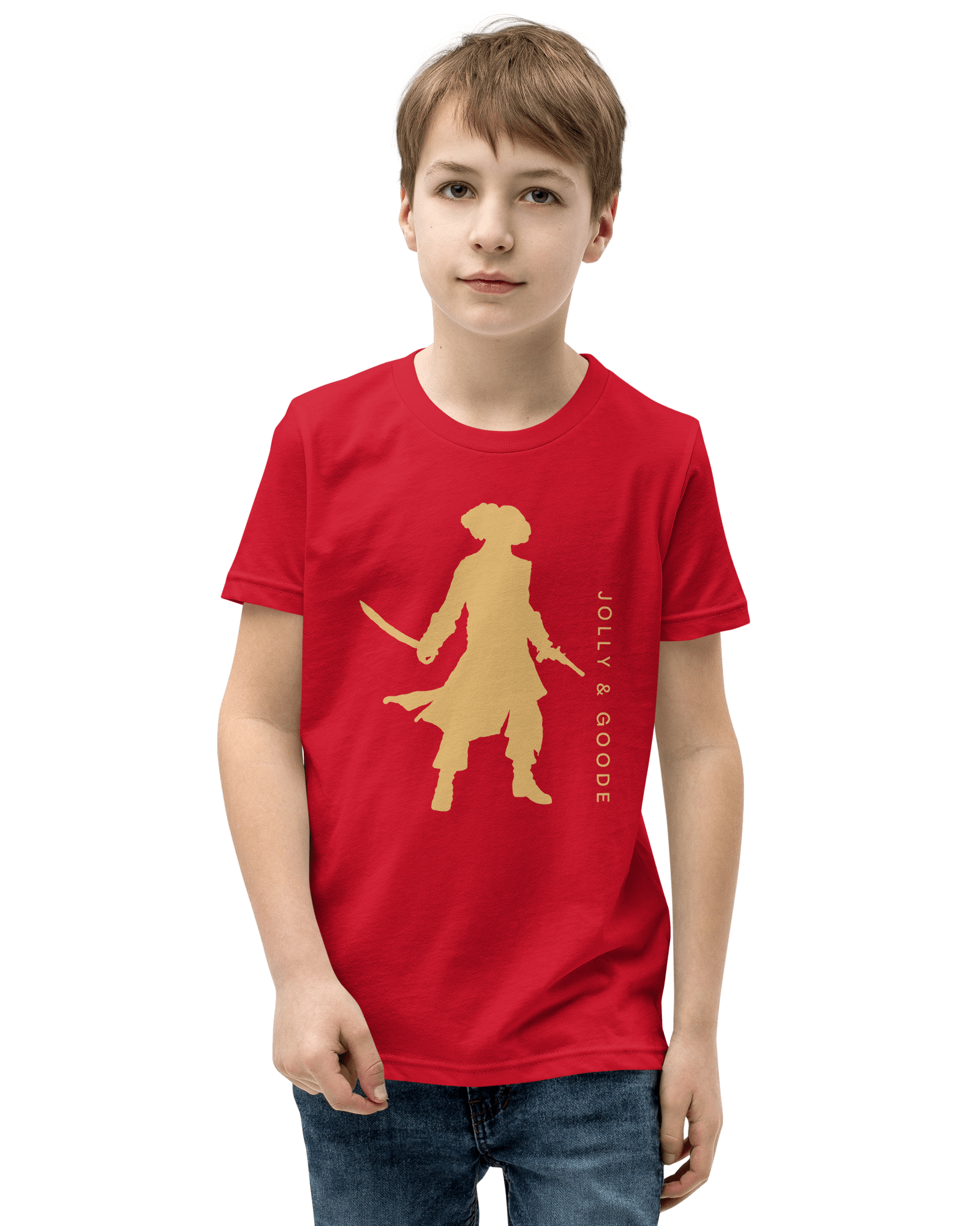 Jolly & Goode Pirate Silhouette Kids T-Shirt Red / S kids t-shirts Jolly & Goode