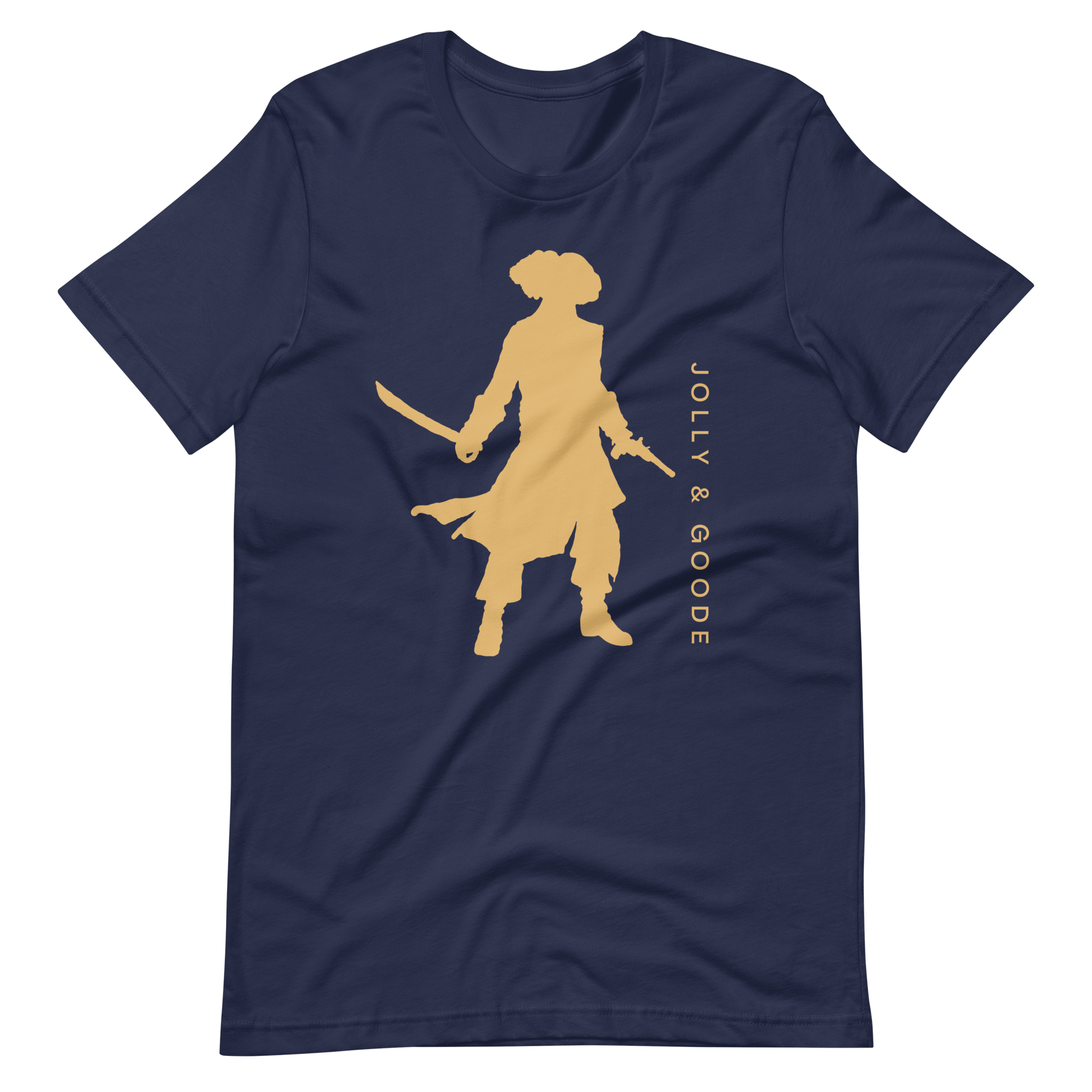 Jolly & Goode Pirate Silhouette T-shirt | Unisex Navy / S Shirts & Tops Jolly & Goode