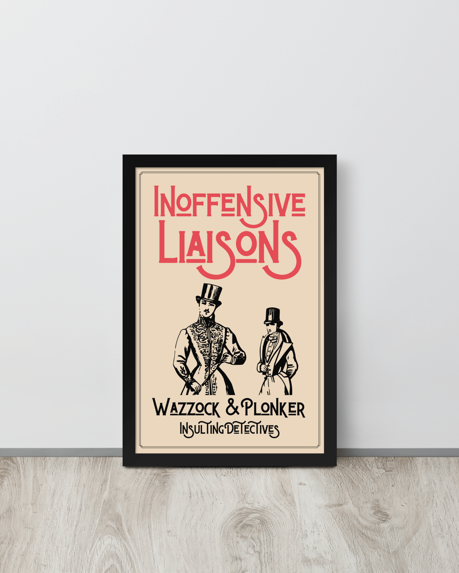 Jolly & Goode Posters, Prints, & Visual Artwork 12″×18″ Inoffensive Liaisons Wazzock & Plonker Poster Cheeky British Style