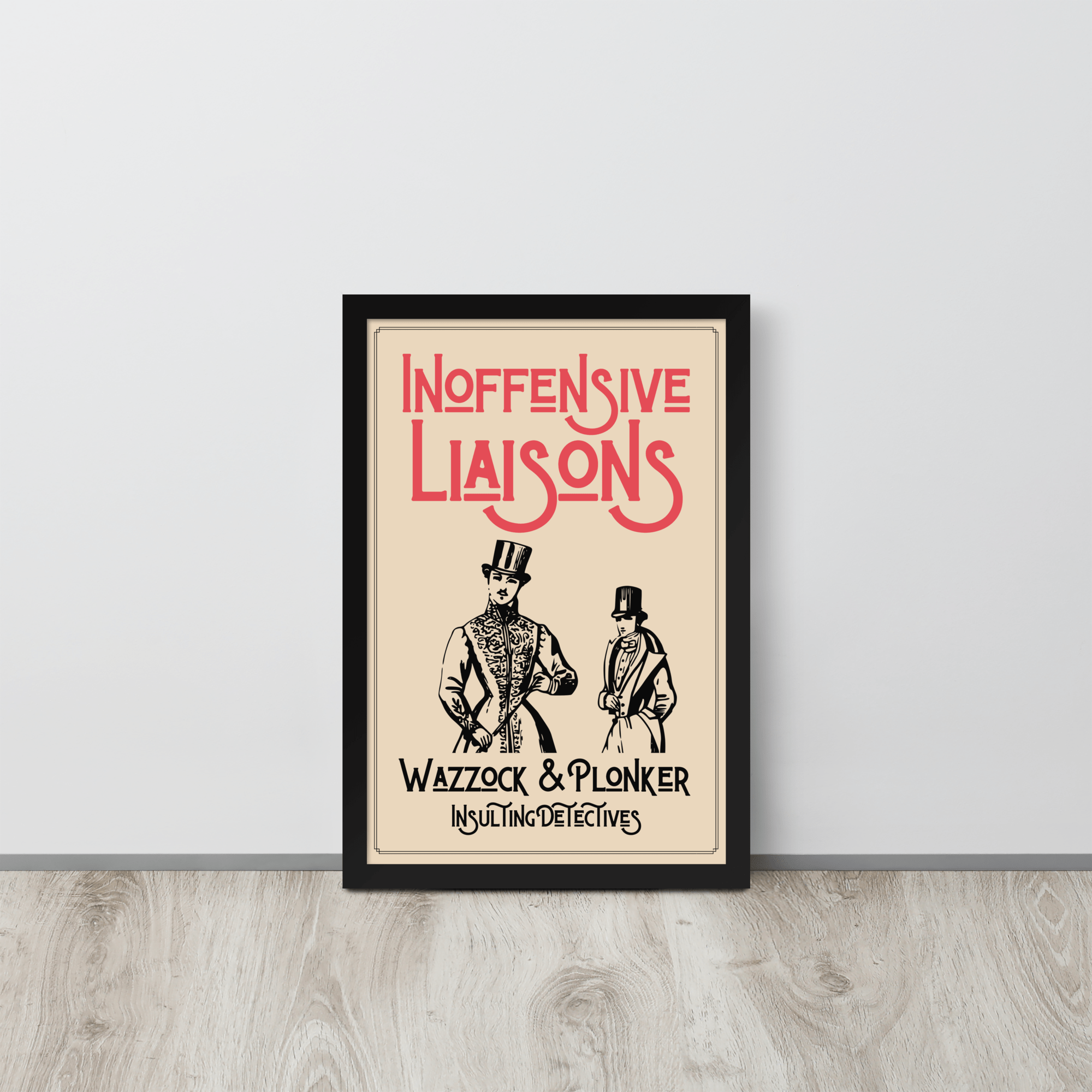 Jolly & Goode Posters, Prints, & Visual Artwork 12″×18″ Inoffensive Liaisons Wazzock & Plonker Poster Cheeky British Style