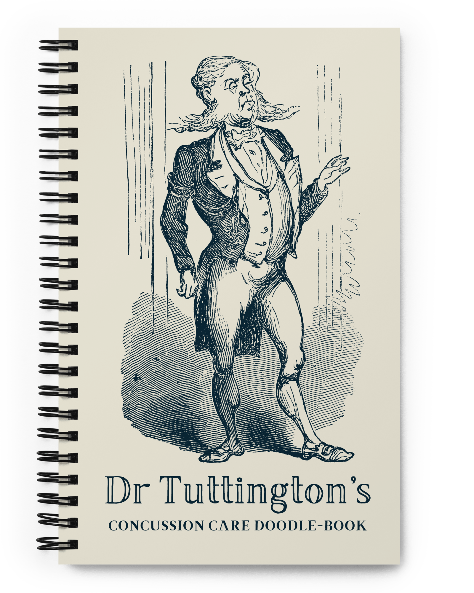 Jolly & Goode Posters, Prints, & Visual Artwork Dr Tuttington's Concussion Care Doodle-Book Cheeky British Style