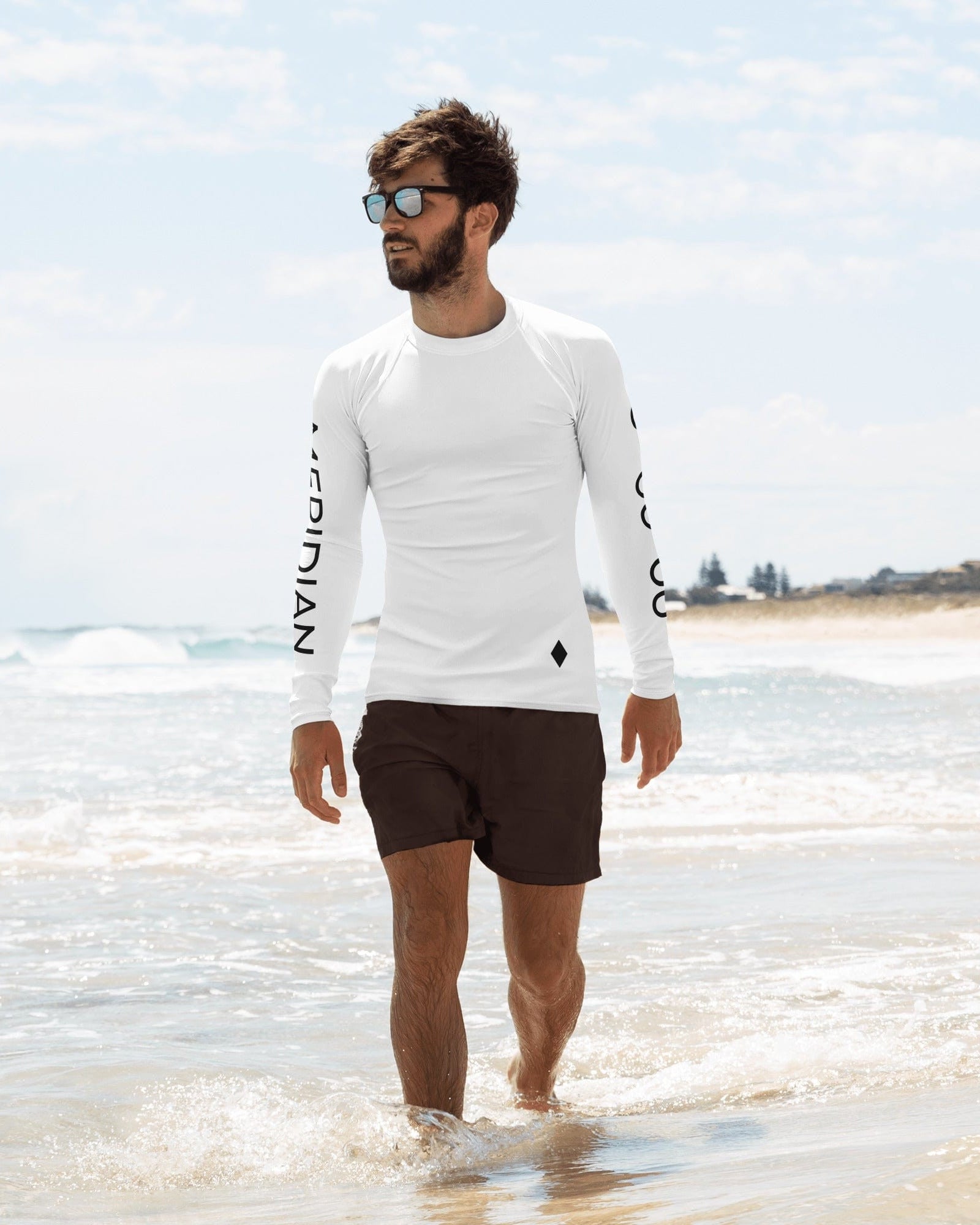 Jolly & Goode Rash Guards & Swim Shirts XS Greenwich Meridian Men's Swim Shirt Cheeky British Style