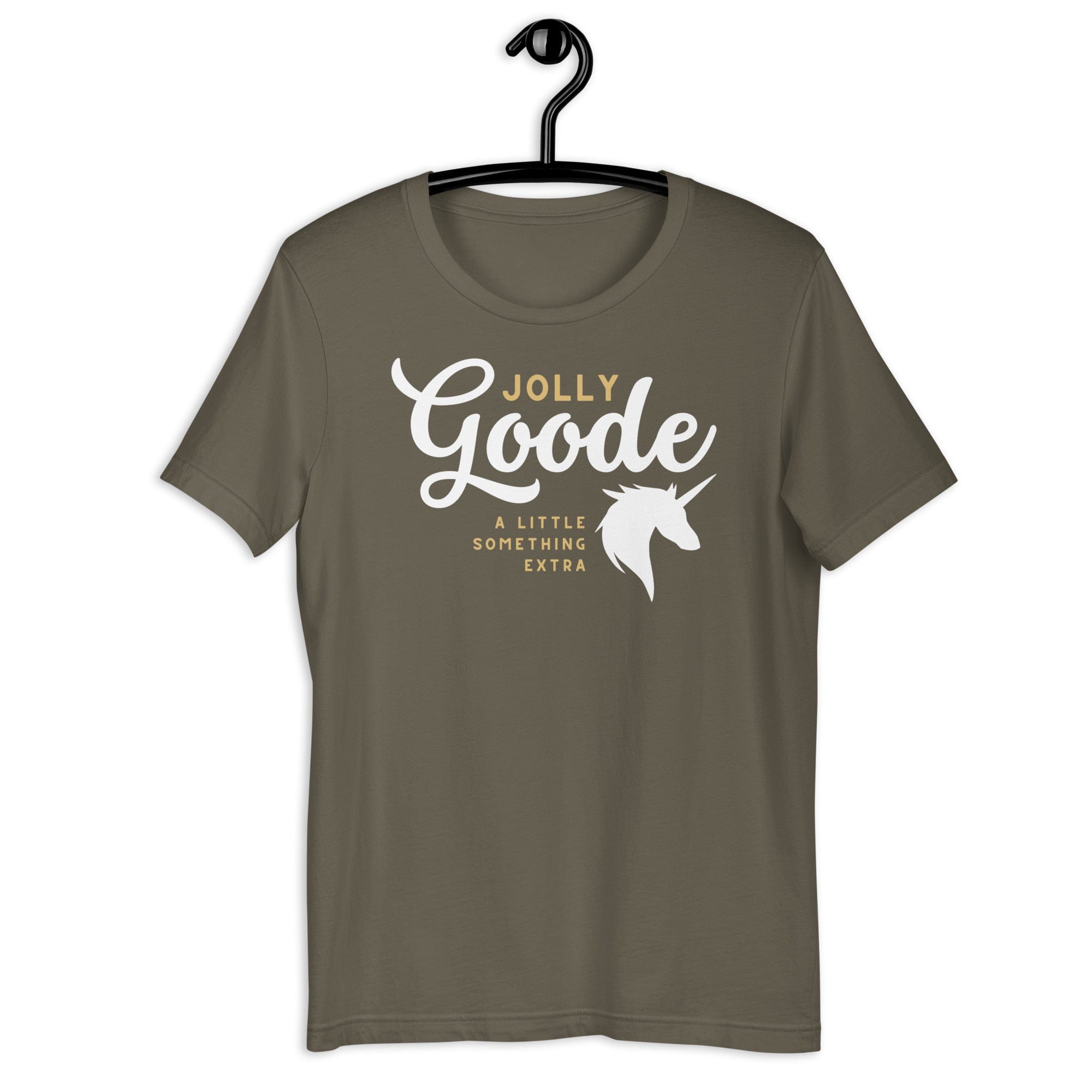 Jolly & Goode Shirts & Tops Army / S Jolly Goode A Little Something Extra Unicorn T-shirt Cheeky British Style