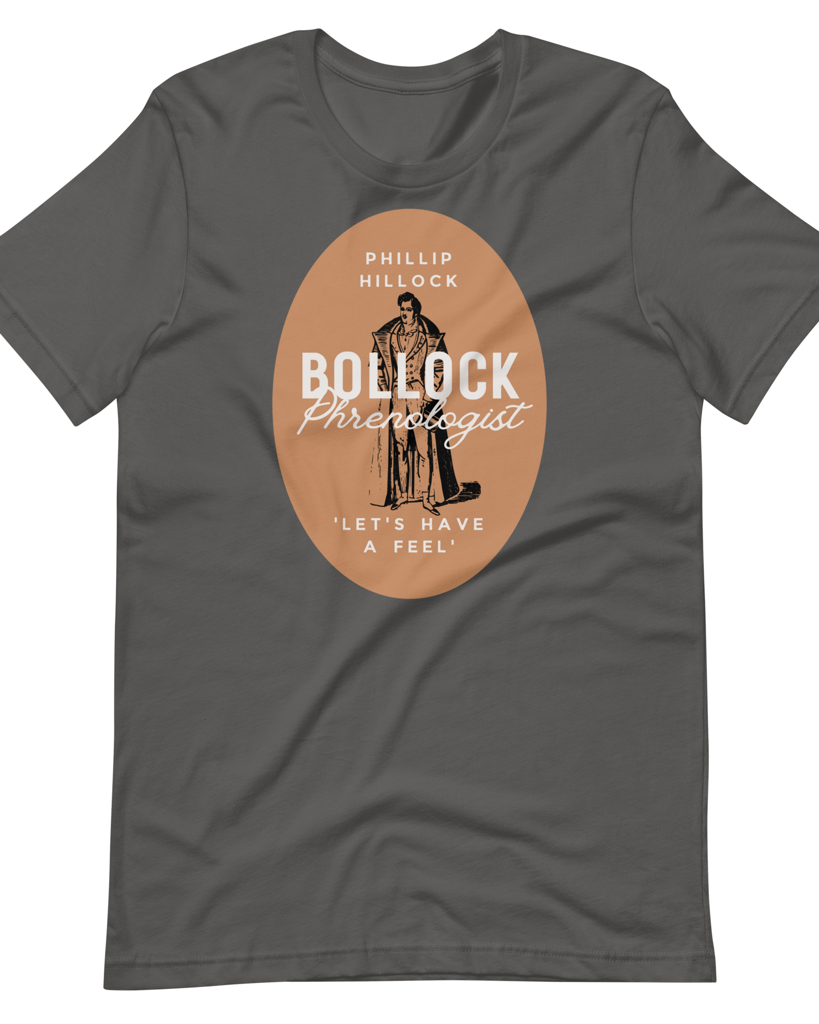 Jolly & Goode Shirts & Tops Asphalt / S Phillip Hillock Bollock Phrenologist T-shirt Cheeky British Style