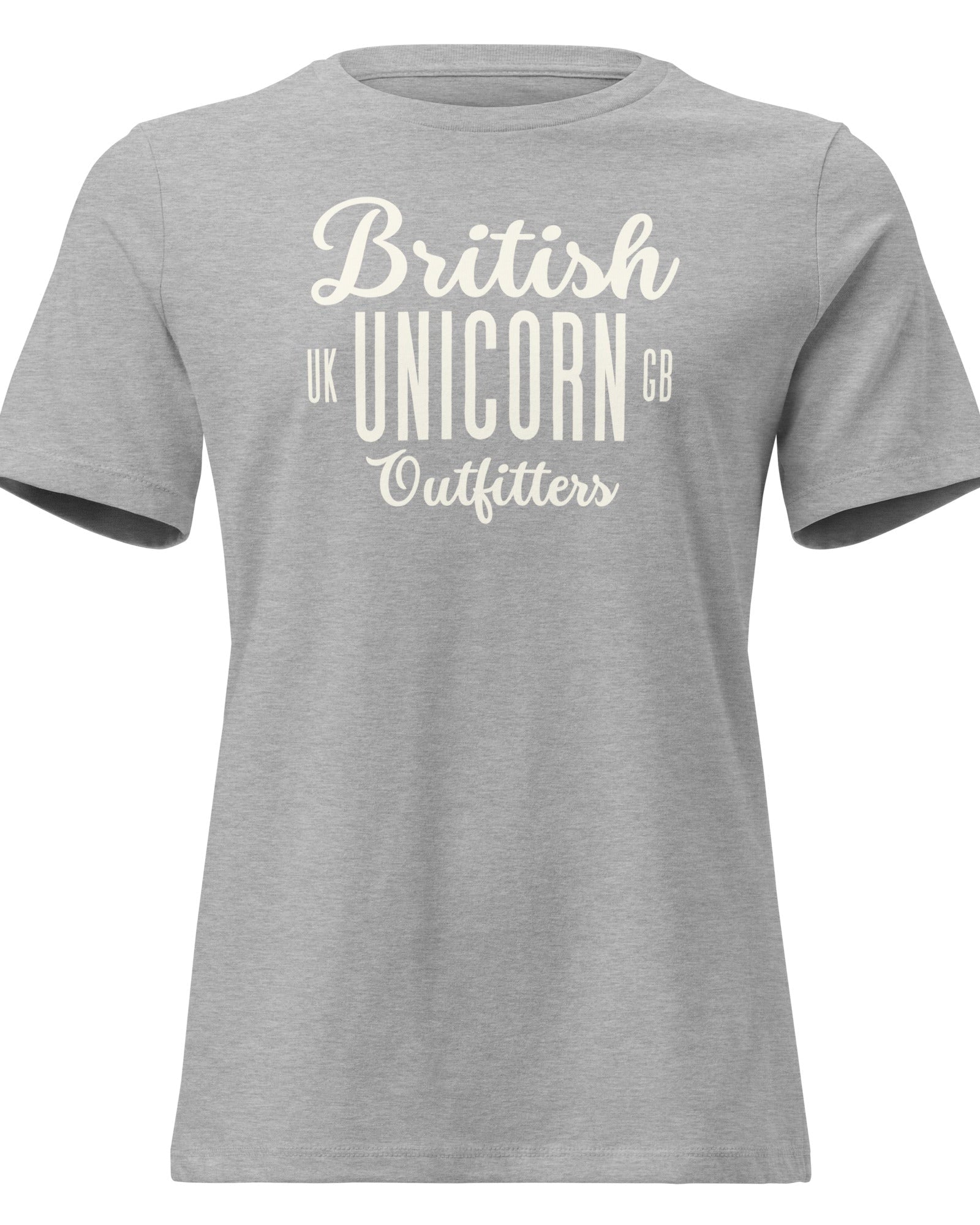 Jolly & Goode Shirts & Tops Athletic Heather / S British Unicorn Outfitters Women's Relaxed T-Shirt Cheeky British Style