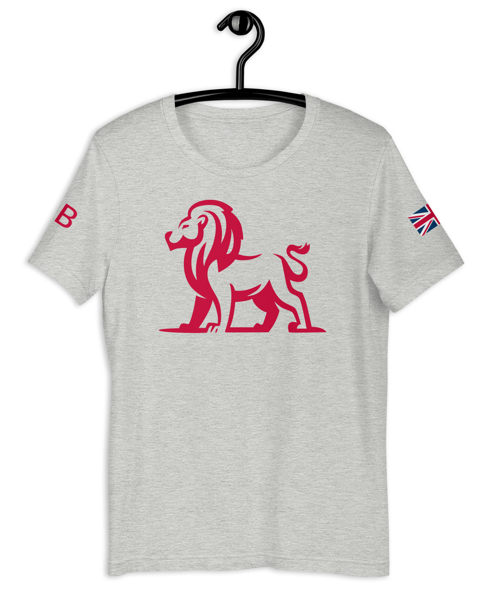 Jolly & Goode Shirts & Tops Athletic Heather / S Union Jack GB Lion T-shirt Cheeky British Style