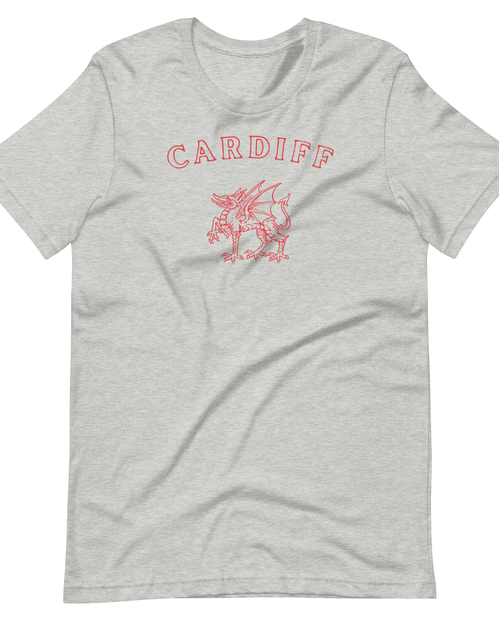Jolly & Goode Shirts & Tops Athletic Heather / XS Cardiff Dragon T-shirt Cheeky British Style
