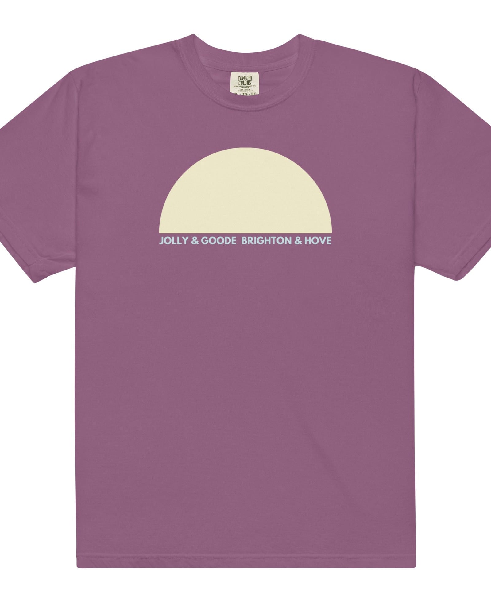 Jolly & Goode Shirts & Tops Berry / S Brighton & Hove Sun | Garment-dyed Heavyweight T-shirt Cheeky British Style