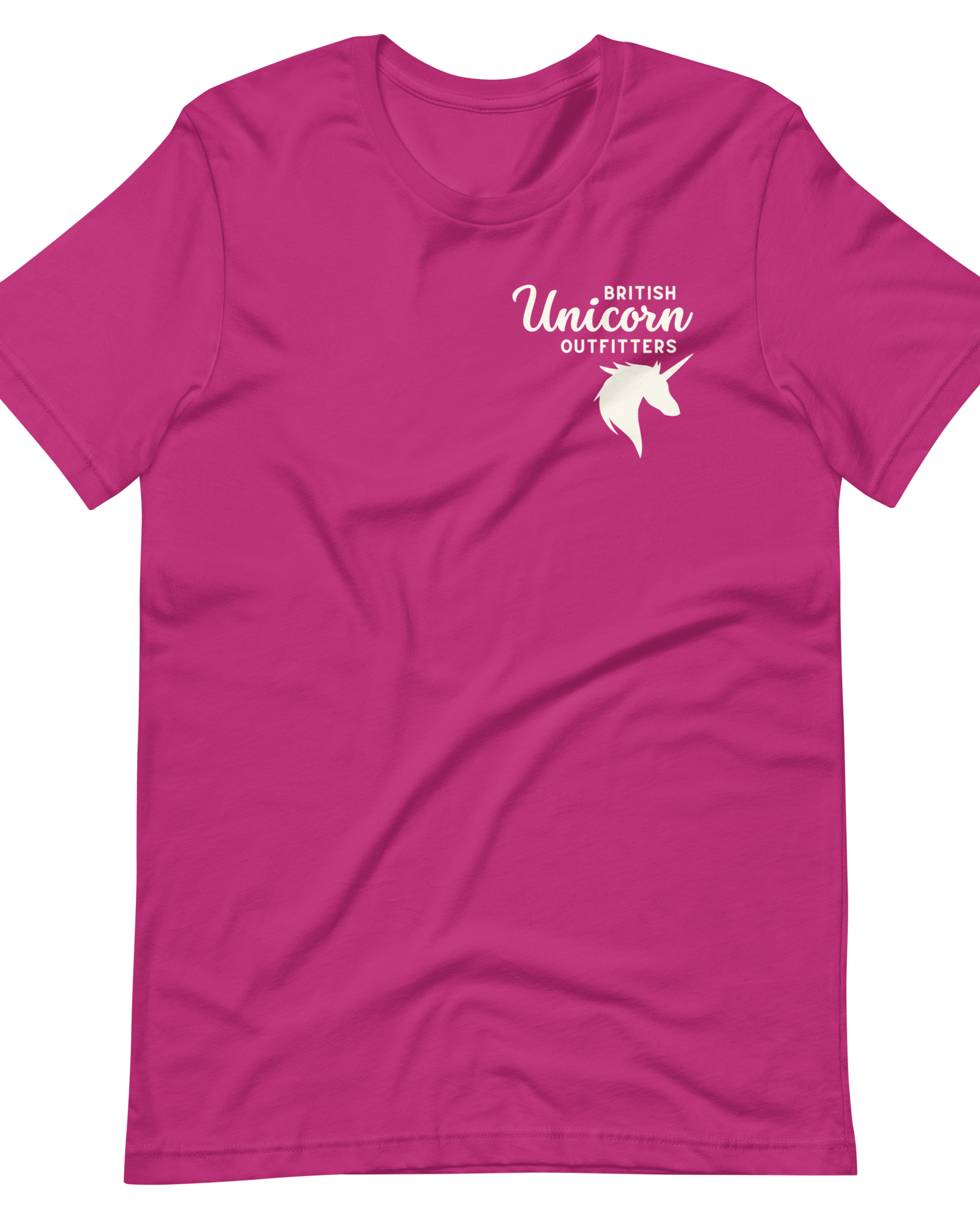 Jolly & Goode Shirts & Tops Berry / S British Unicorn Outfitters T-shirt | Left Chest Cheeky British Style