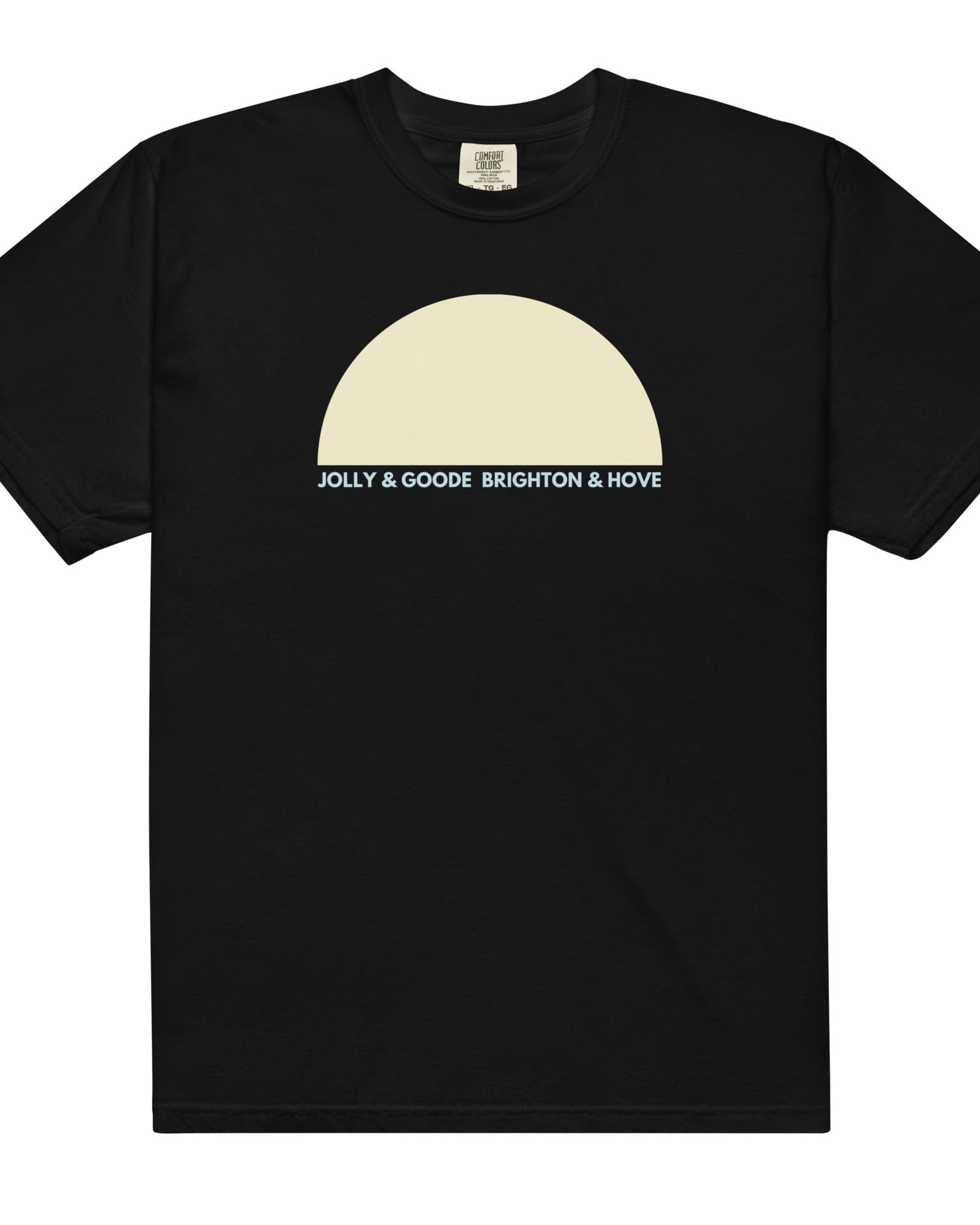 Jolly & Goode Shirts & Tops Black / S Brighton & Hove Sun | Garment-dyed Heavyweight T-shirt Cheeky British Style