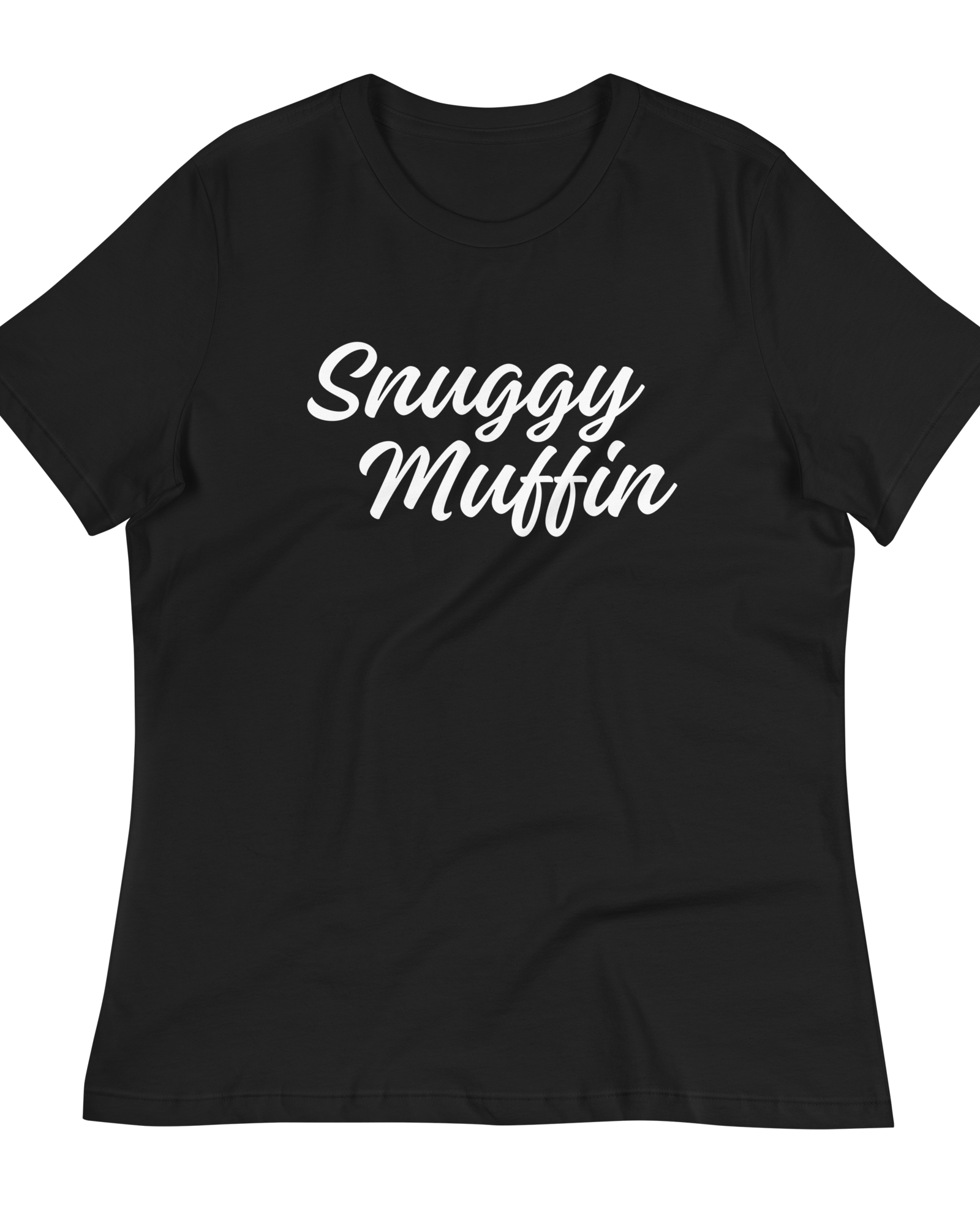 Jolly & Goode Shirts & Tops Black / S Snuggy Muffin Women's Relaxed T-Shirt Cheeky British Style