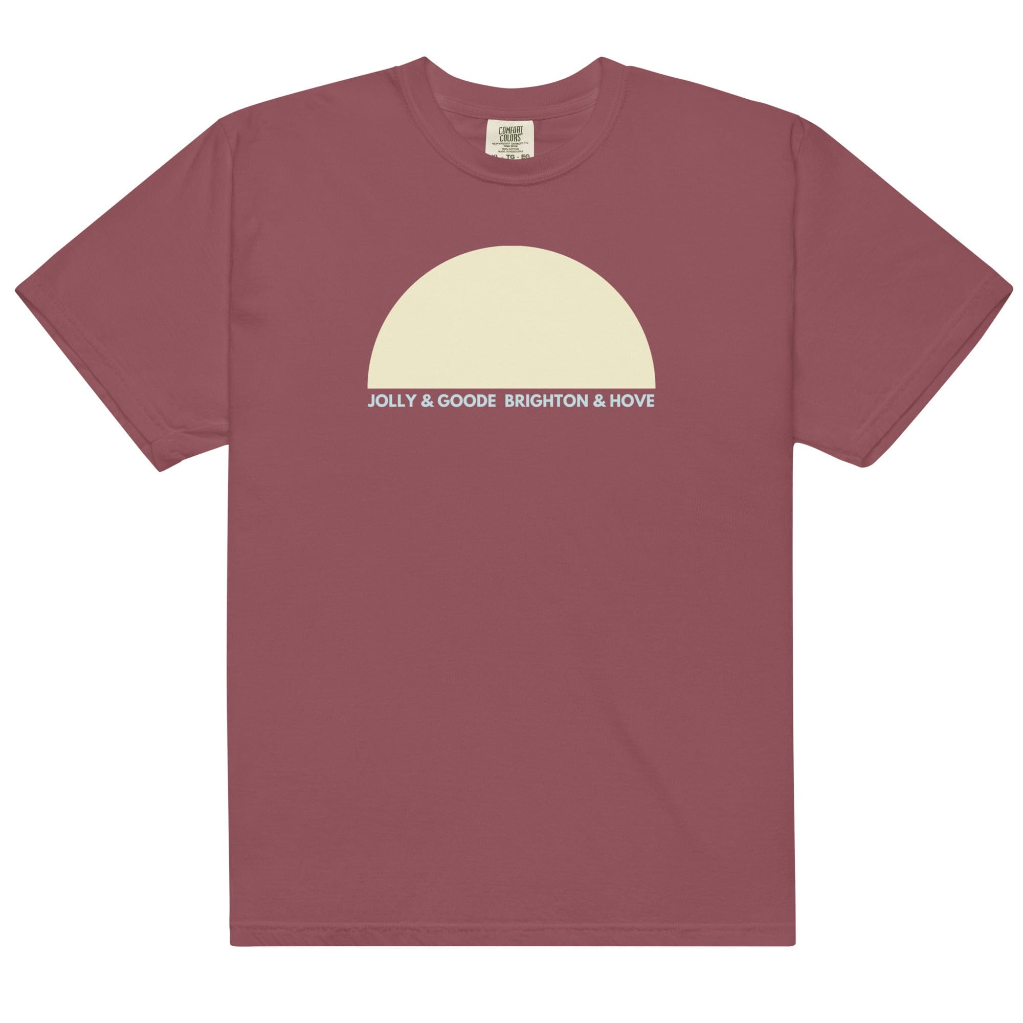 Jolly & Goode Shirts & Tops Brick / S Brighton & Hove Sun | Garment-dyed Heavyweight T-shirt Cheeky British Style