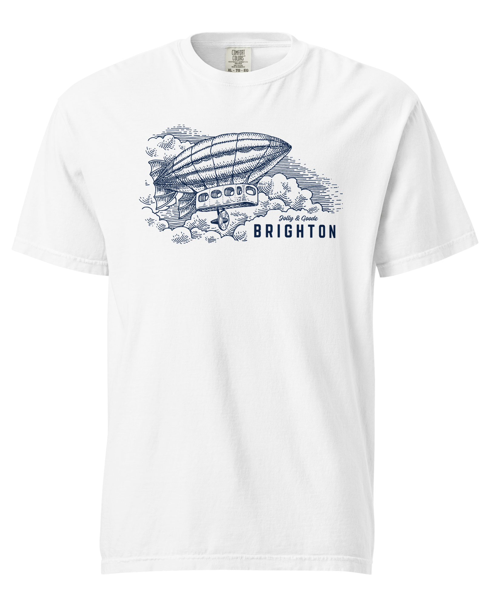 Jolly & Goode Shirts & Tops Brighton Airship T-shirt | Garment-Dyed Heavyweight Cotton Cheeky British Style