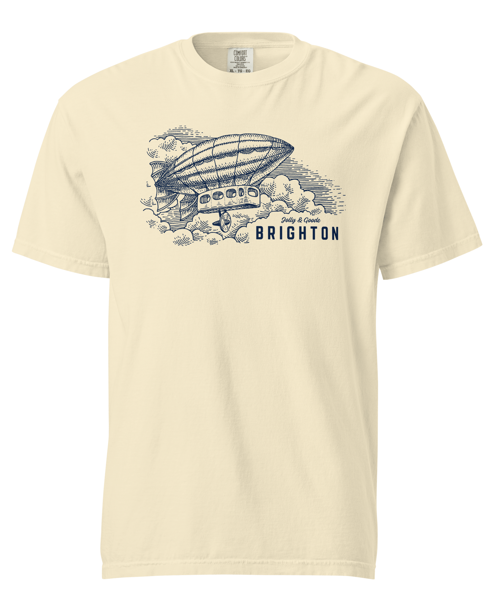 Jolly & Goode Shirts & Tops Brighton Airship T-shirt | Garment-Dyed Heavyweight Cotton Cheeky British Style